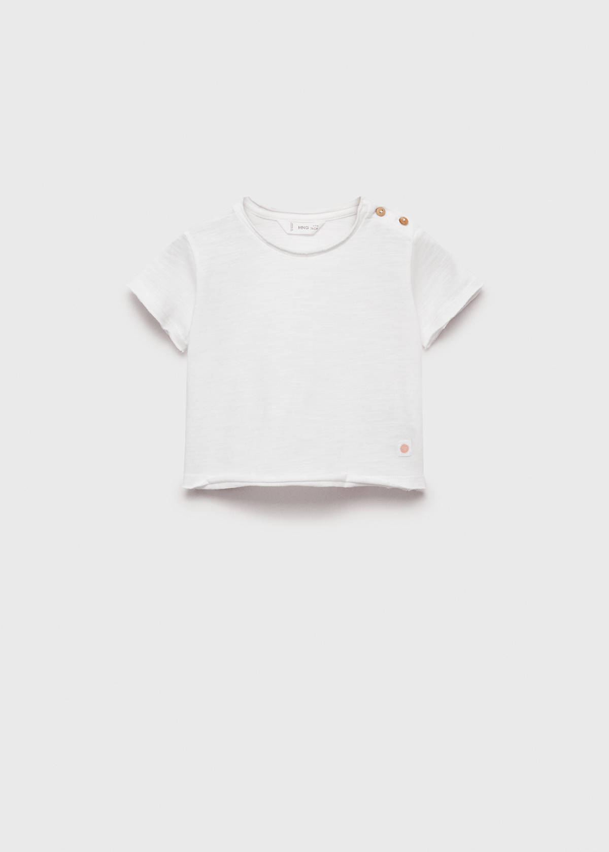 Buttoned cotton T-shirt
