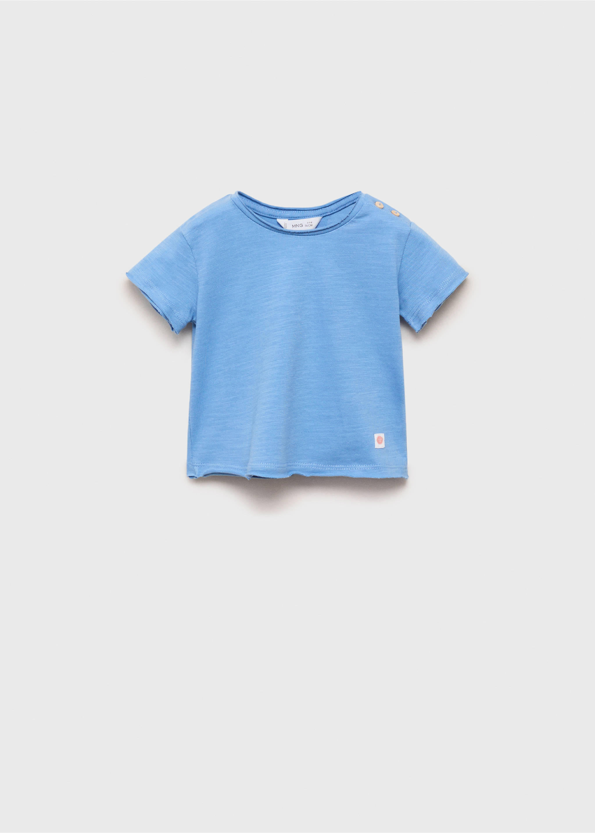 Baumwollshirt mit Knöpfen - Artikel ohne Model, Dunkles Marineblau. Ref: 87025977-00.