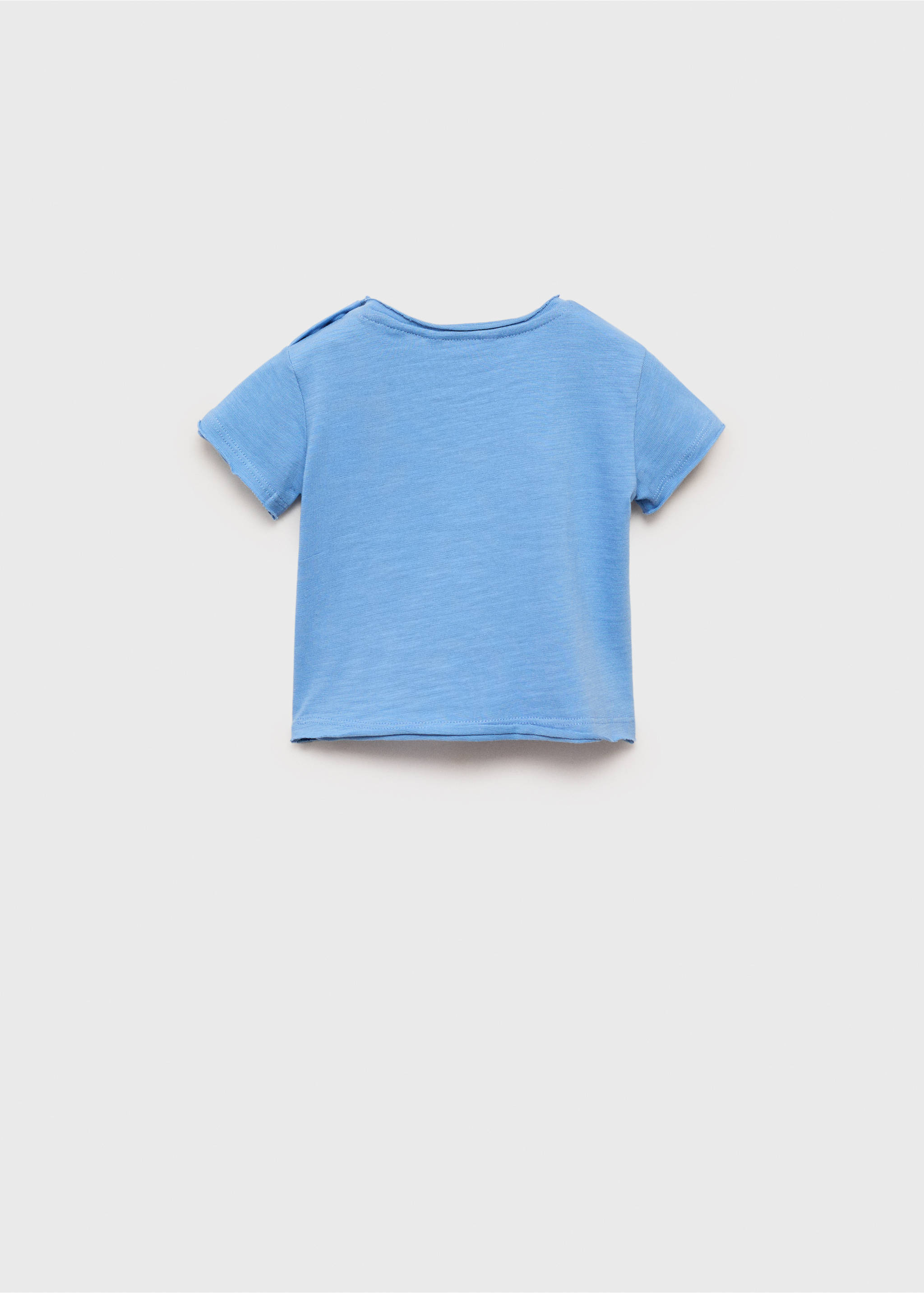 Baumwollshirt mit Knöpfen - Rückseite des Artikels, Dunkles Marineblau. Ref: 87025977-00.