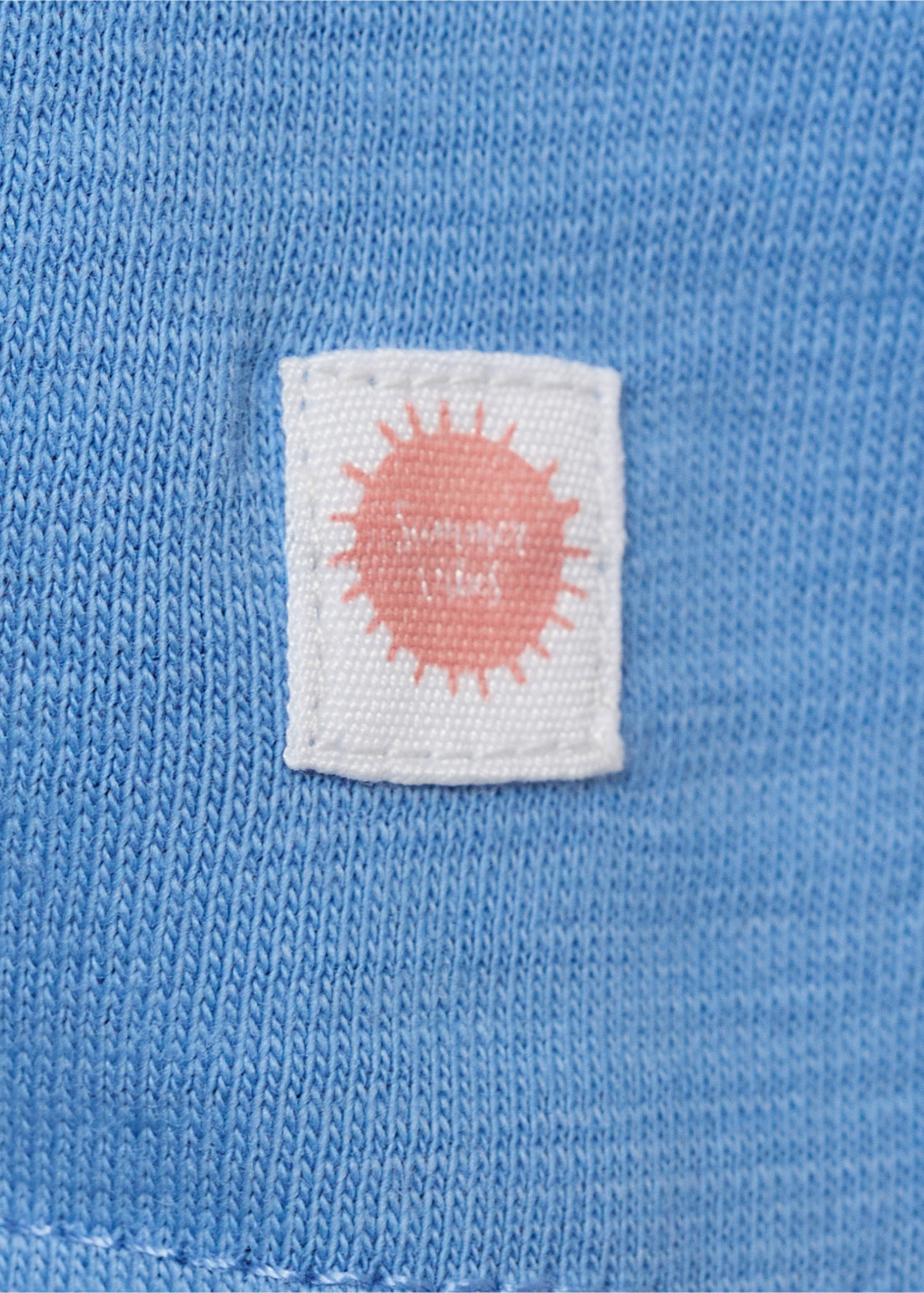 Baumwollshirt mit Knöpfen - Detail des Artikels 0, Dunkles Marineblau. Ref: 87025977-00.