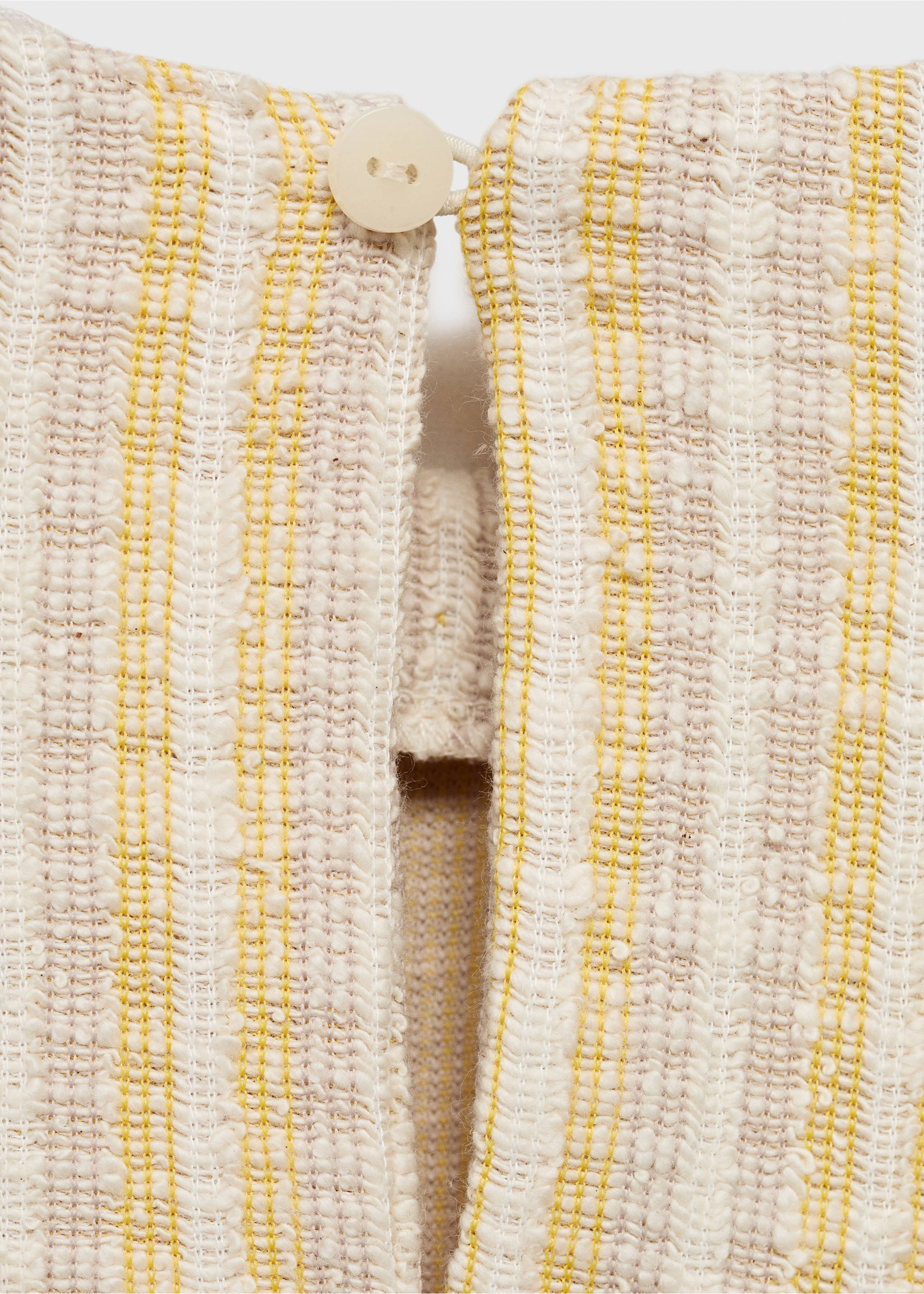 T-shirt rayures texturé - Détail de l'article 0, Jaune pastel. Ref: 87025978-00.