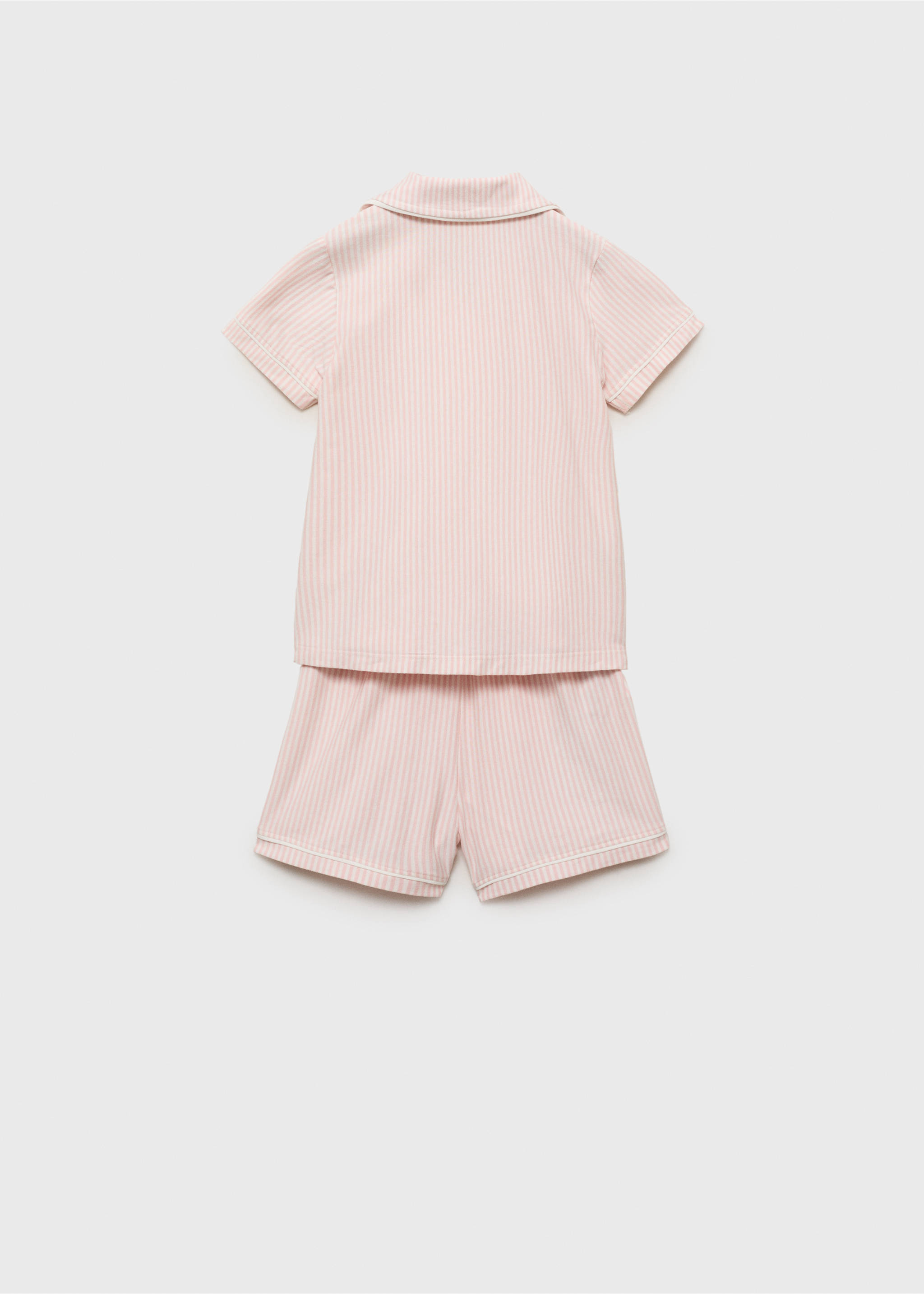 Kurzer Streifen-Pyjama - Rückseite des Artikels, Rosa. Ref: 87025980-00.
