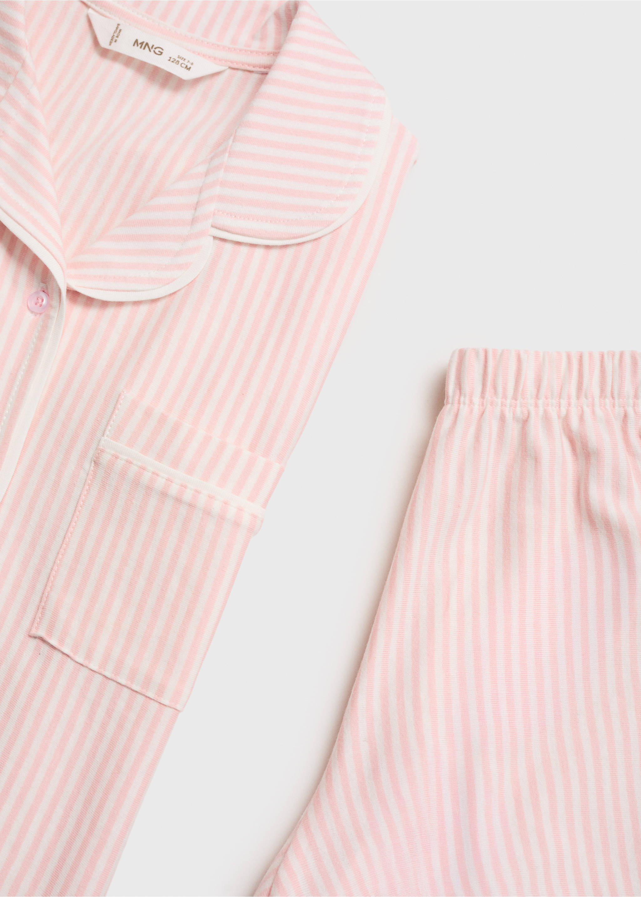 Kurzer Streifen-Pyjama - Detail des Artikels 0, Rosa. Ref: 87025980-00.