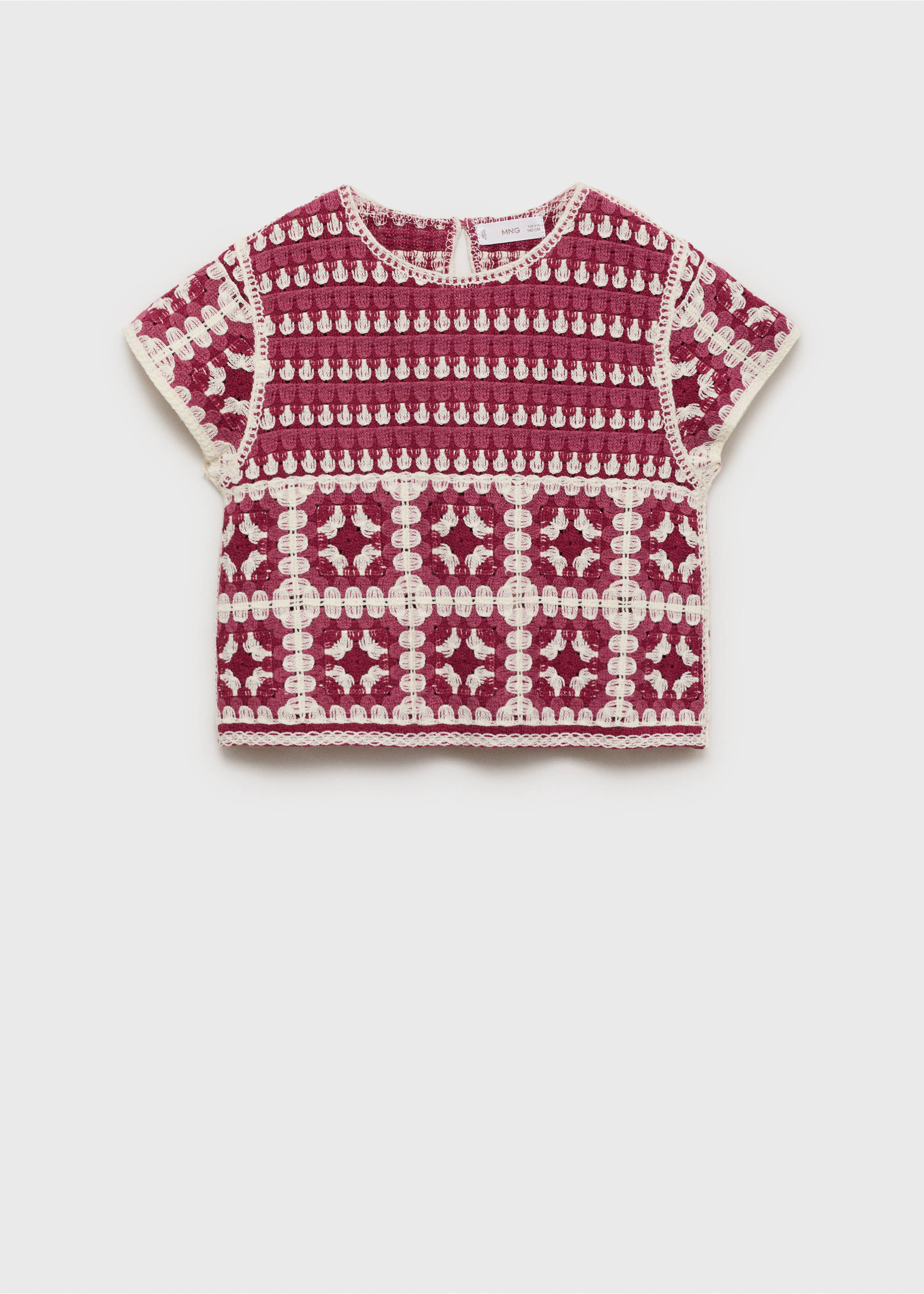 Crochet crop top - Article without model, Strawberry. Ref: 87025981-00.