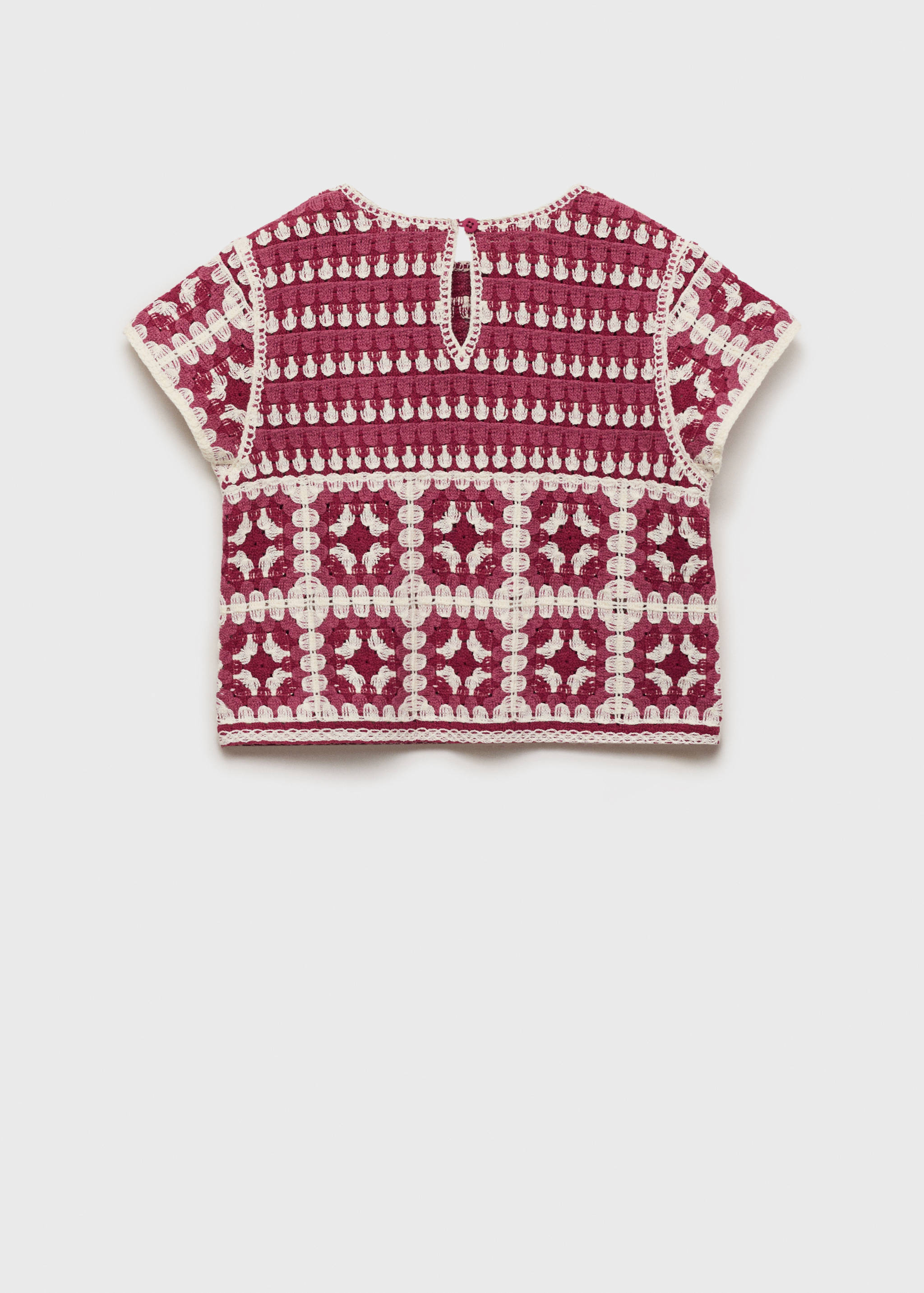 Crochet crop top - Reverse of the article