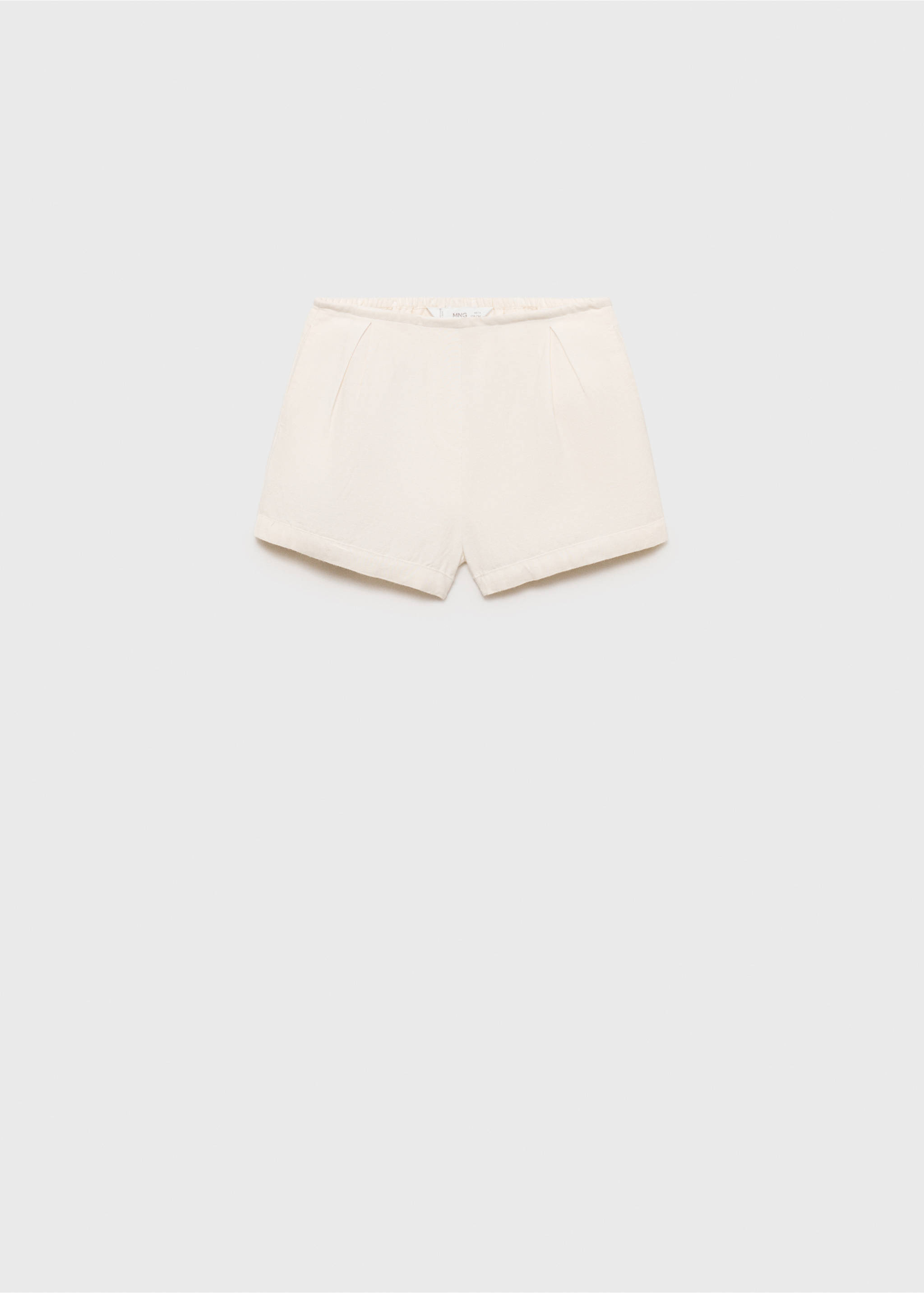 Leinen-Shorts - Artikel ohne Model, Weiß. Ref: 87025984-00.