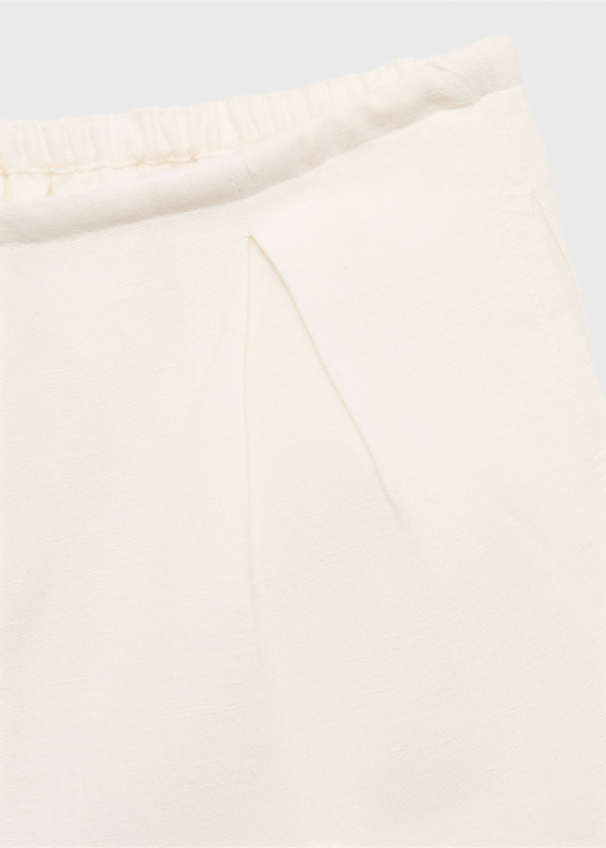 Leinen-Shorts - Detail des Artikels 8, Weiß. Ref: 87025984-00.