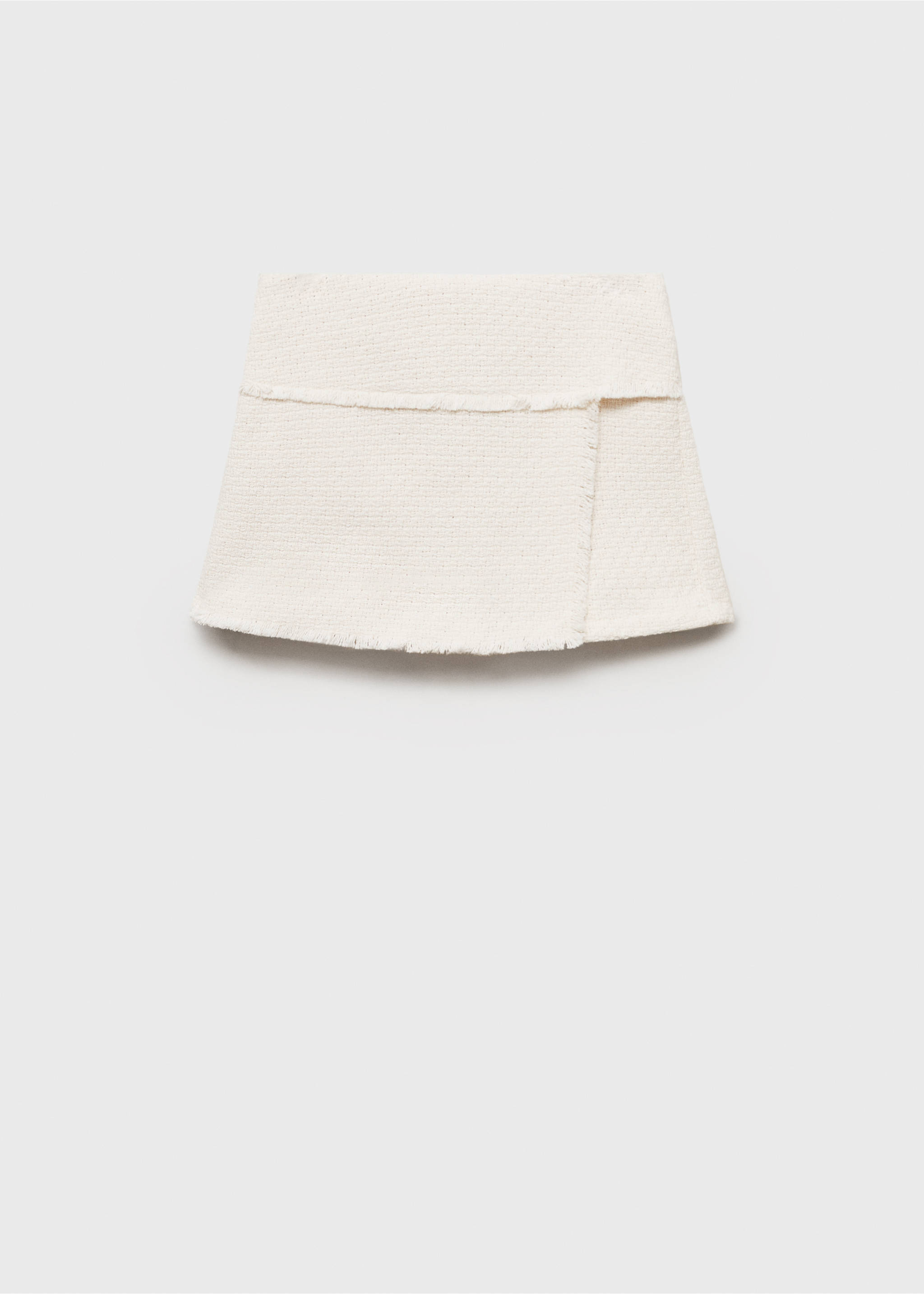 Ausgefranster Hosenrock - Artikel ohne Model, Cremeweiß. Ref: 87025985-00.
