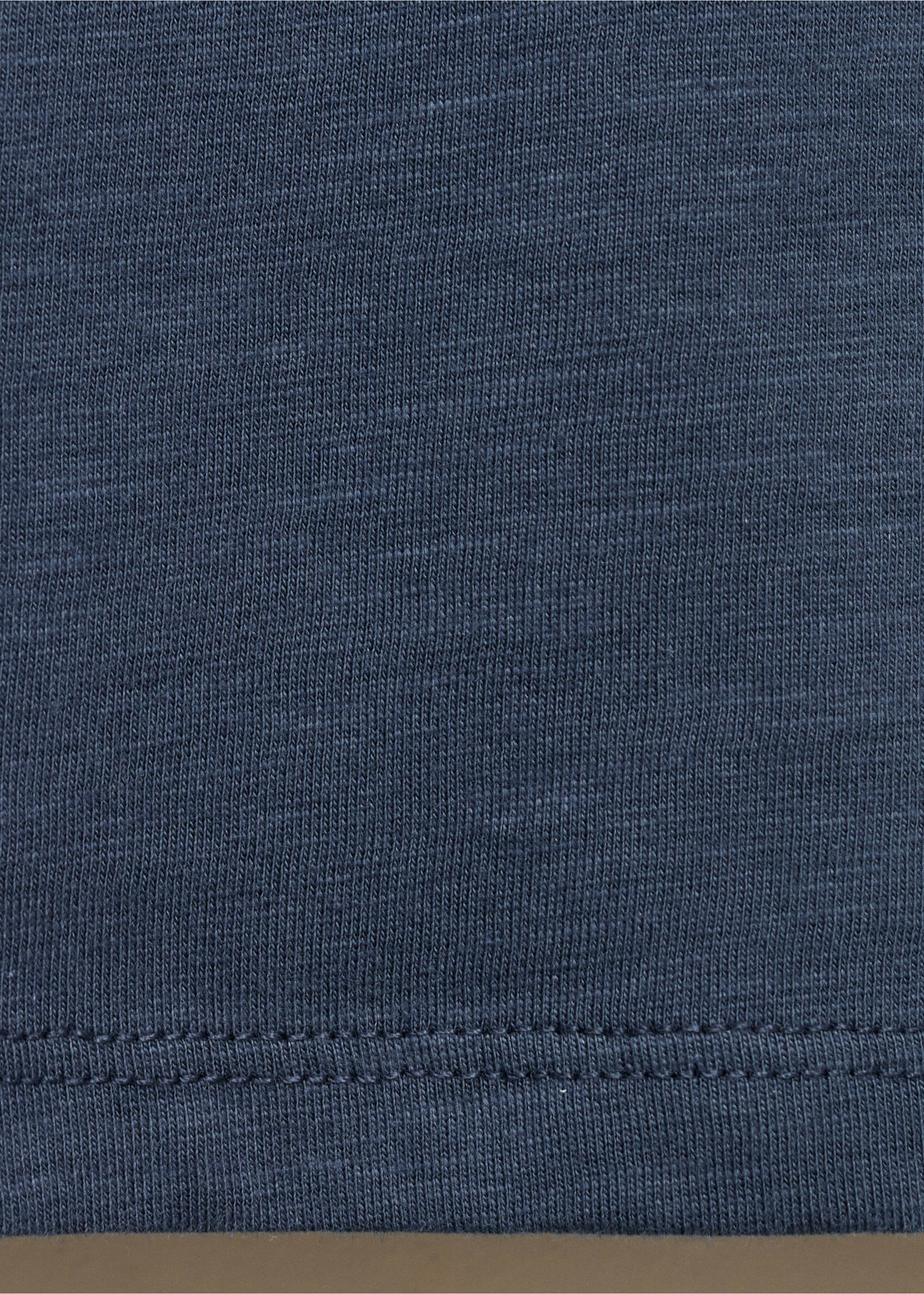 T-shirt de algodão com desenho em relevo - Pormenor do artigo 0, Azul-marinho. Ref: 87025992-00.