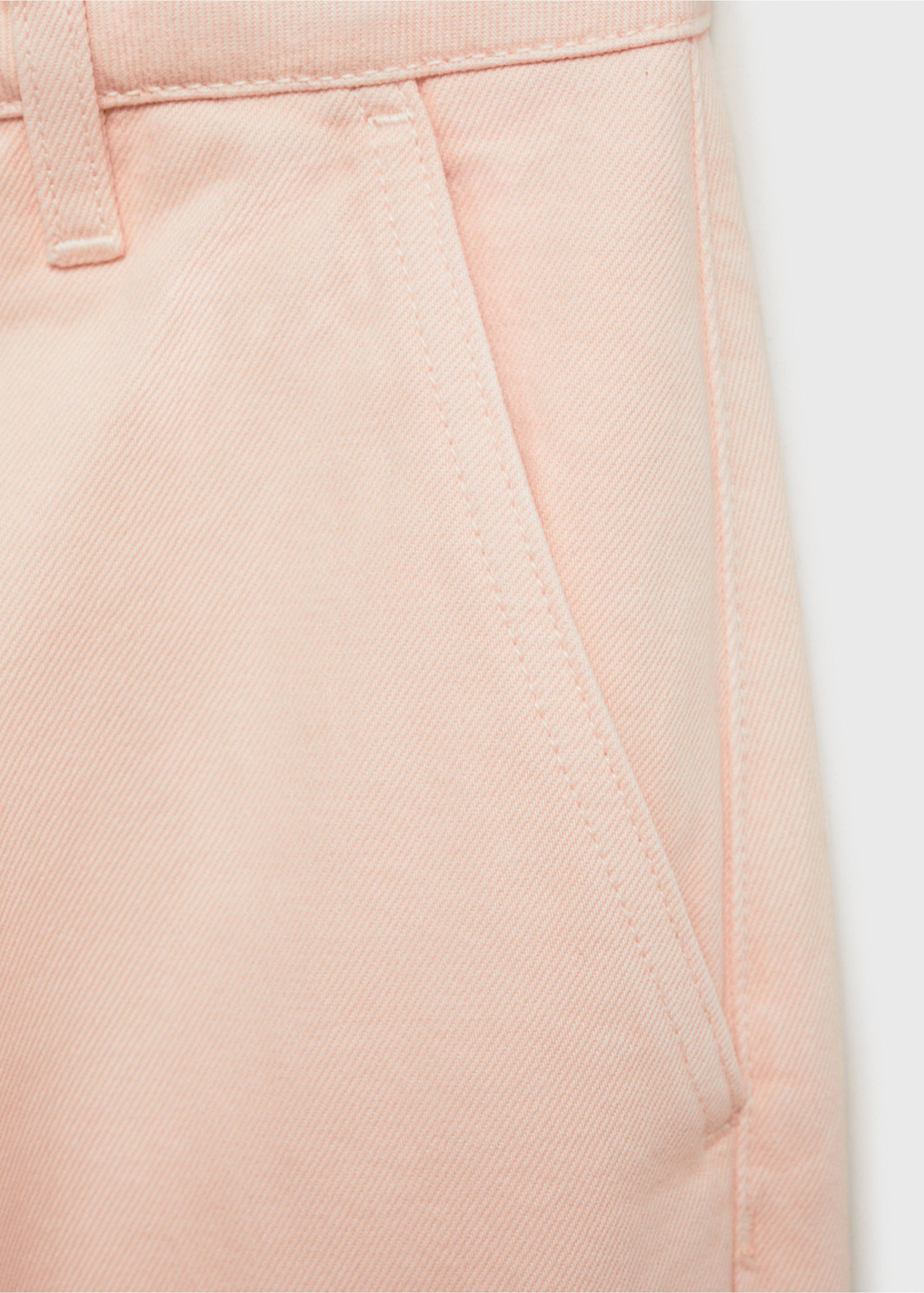 Weit geschnittene High-Waist-Jeans - Detail des Artikels 0, Pastellrosa. Ref: 87025994-00.