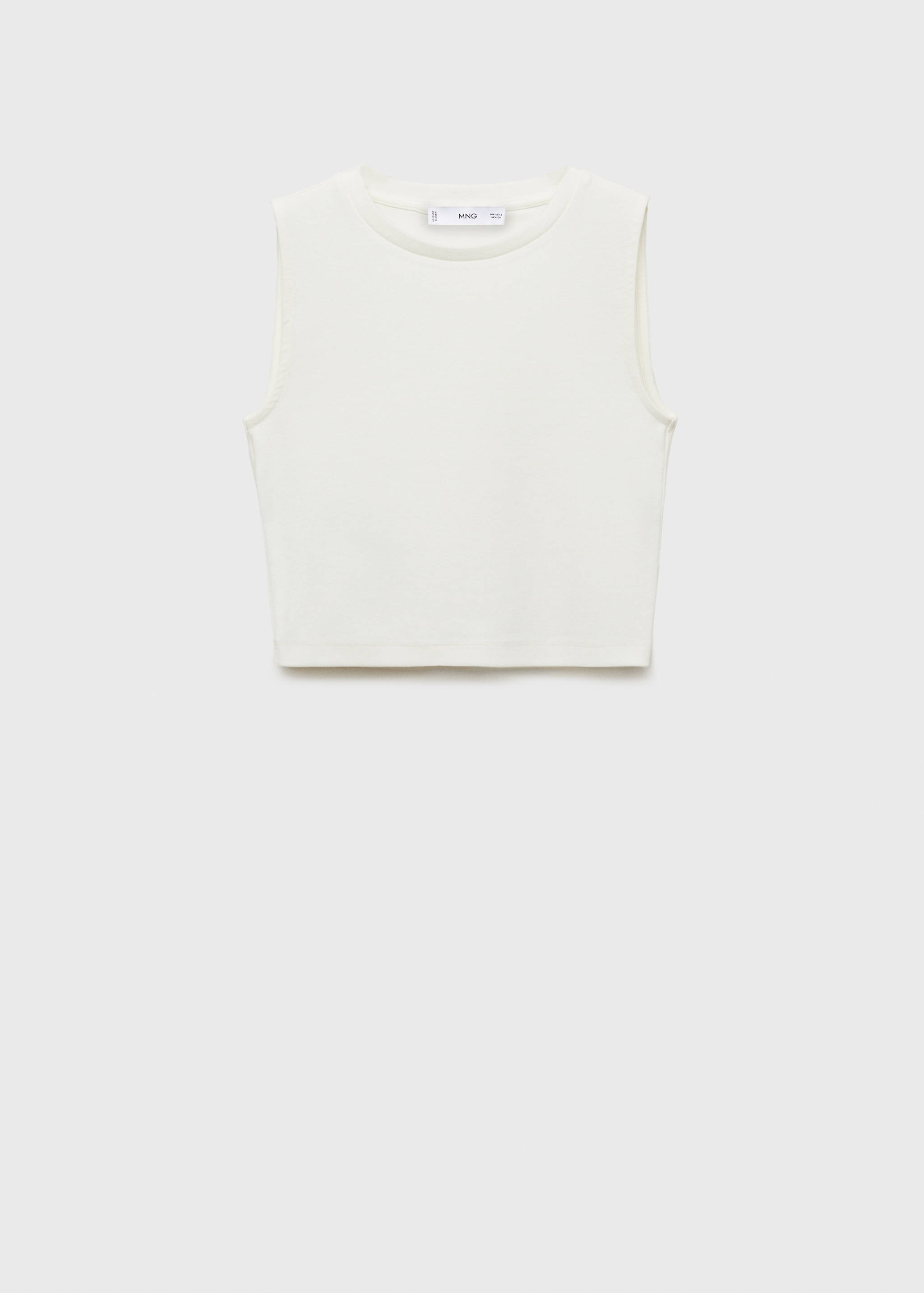 Cotton sleeveless cropped top - Article without model