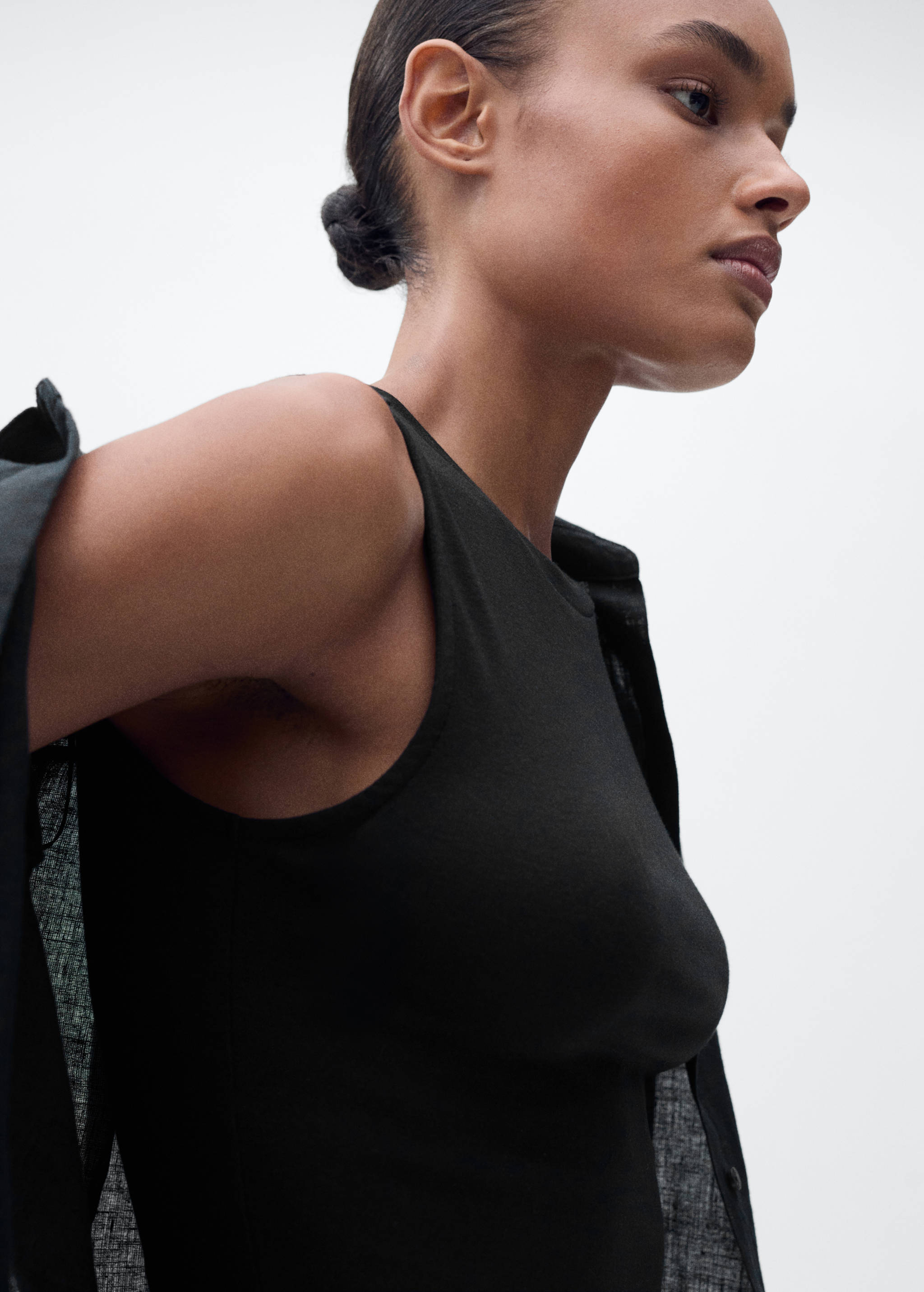 Cotton sleeveless cropped top - Details of the article 6