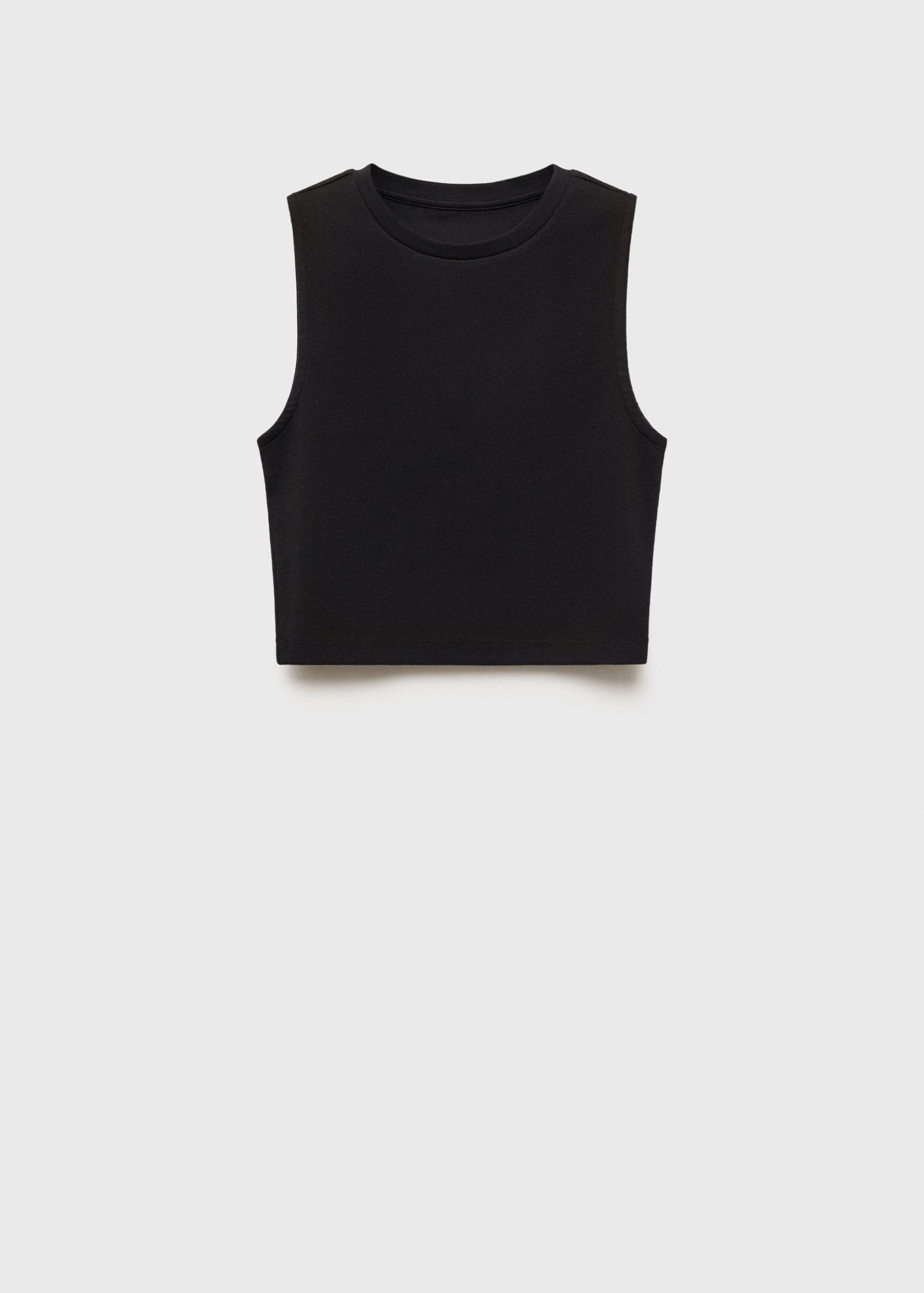 Cotton sleeveless cropped top - Article without model