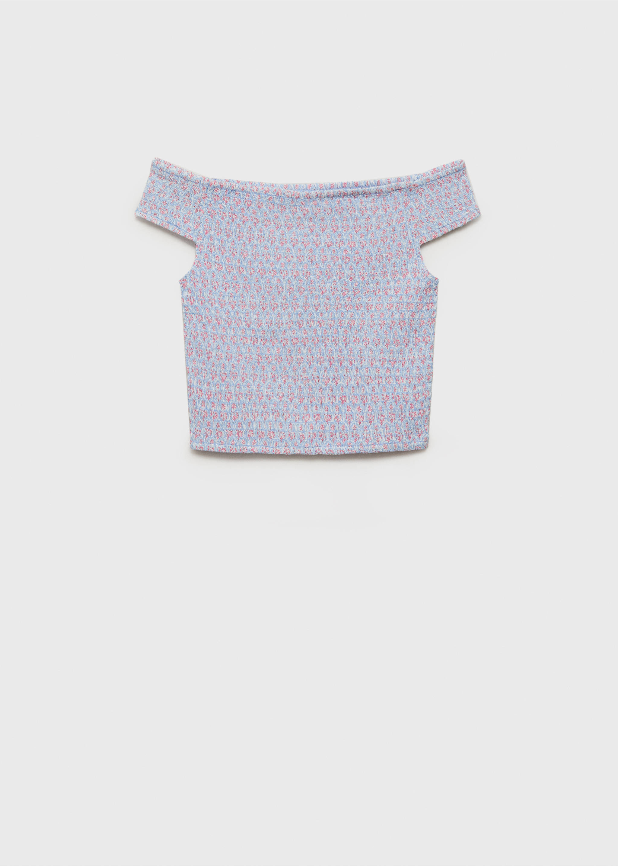 Top off-shoulder estampado - Artículo sin modelo, Azul celeste. Ref: 87026339-00.