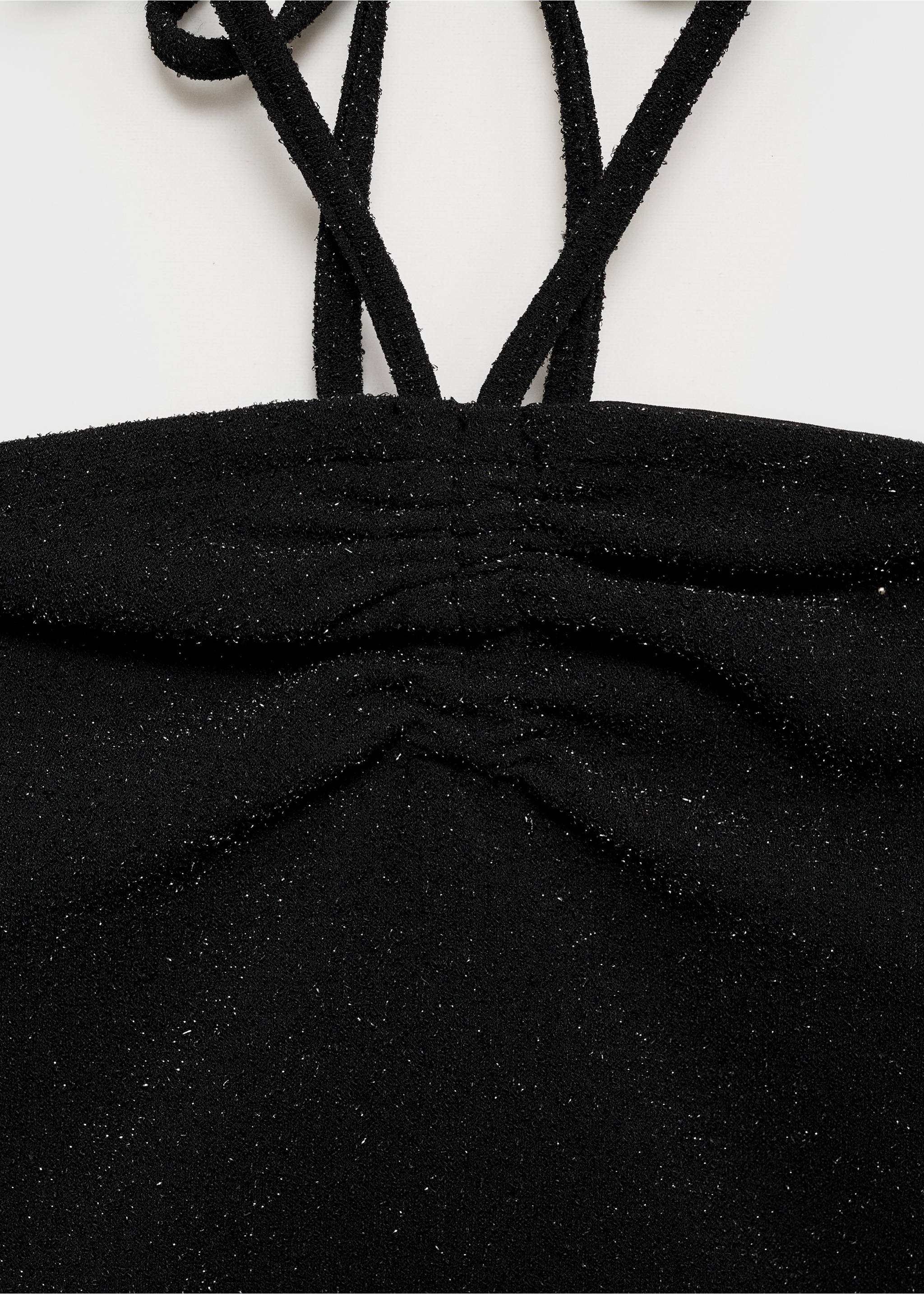 Halter neck top - Details of the article 8, Black. Ref: 87026341-00.