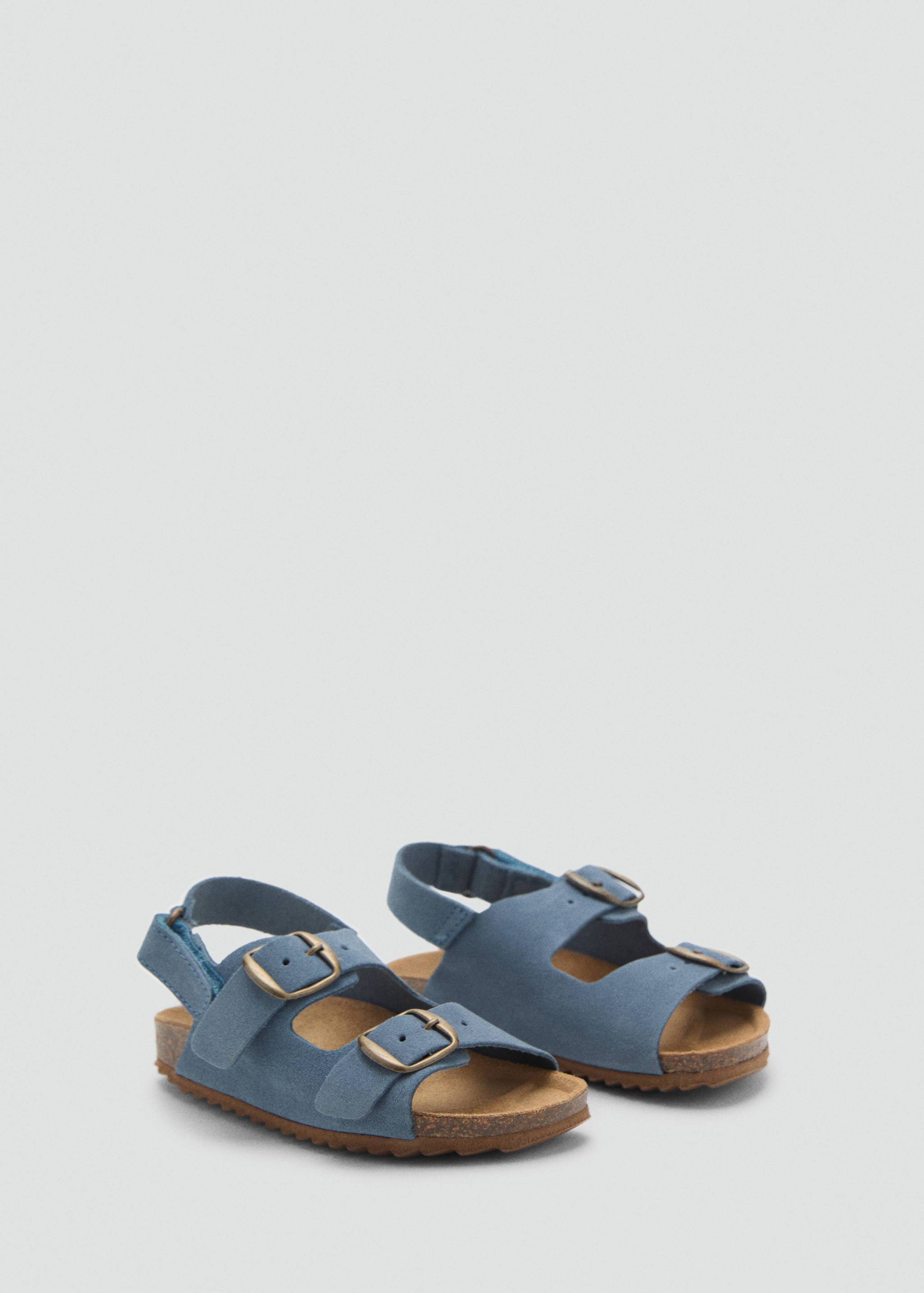 Buckles leather sandal - Medium plane
