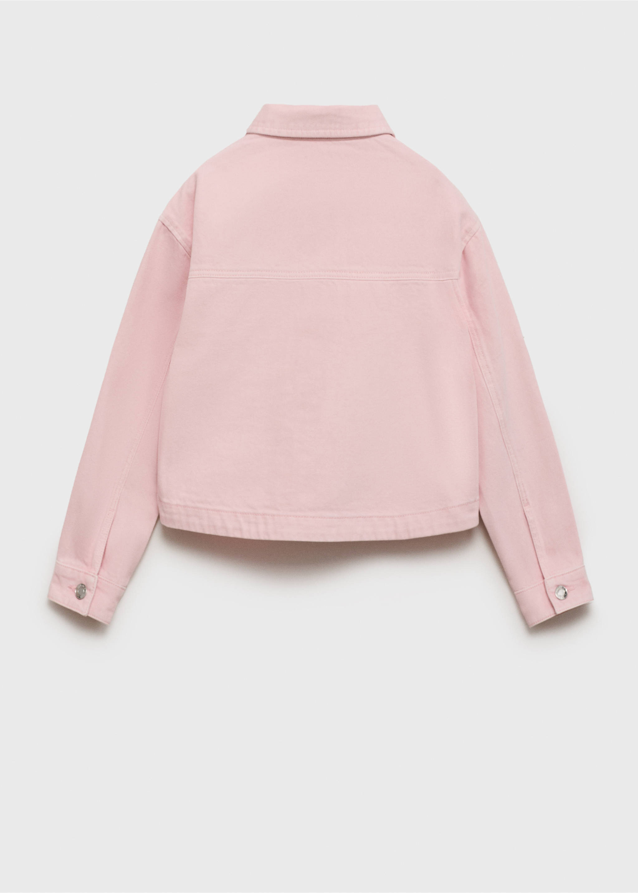 Jeansjacke mit Tasche - Rückseite des Artikels, Rosa. Ref: 87026346-00.