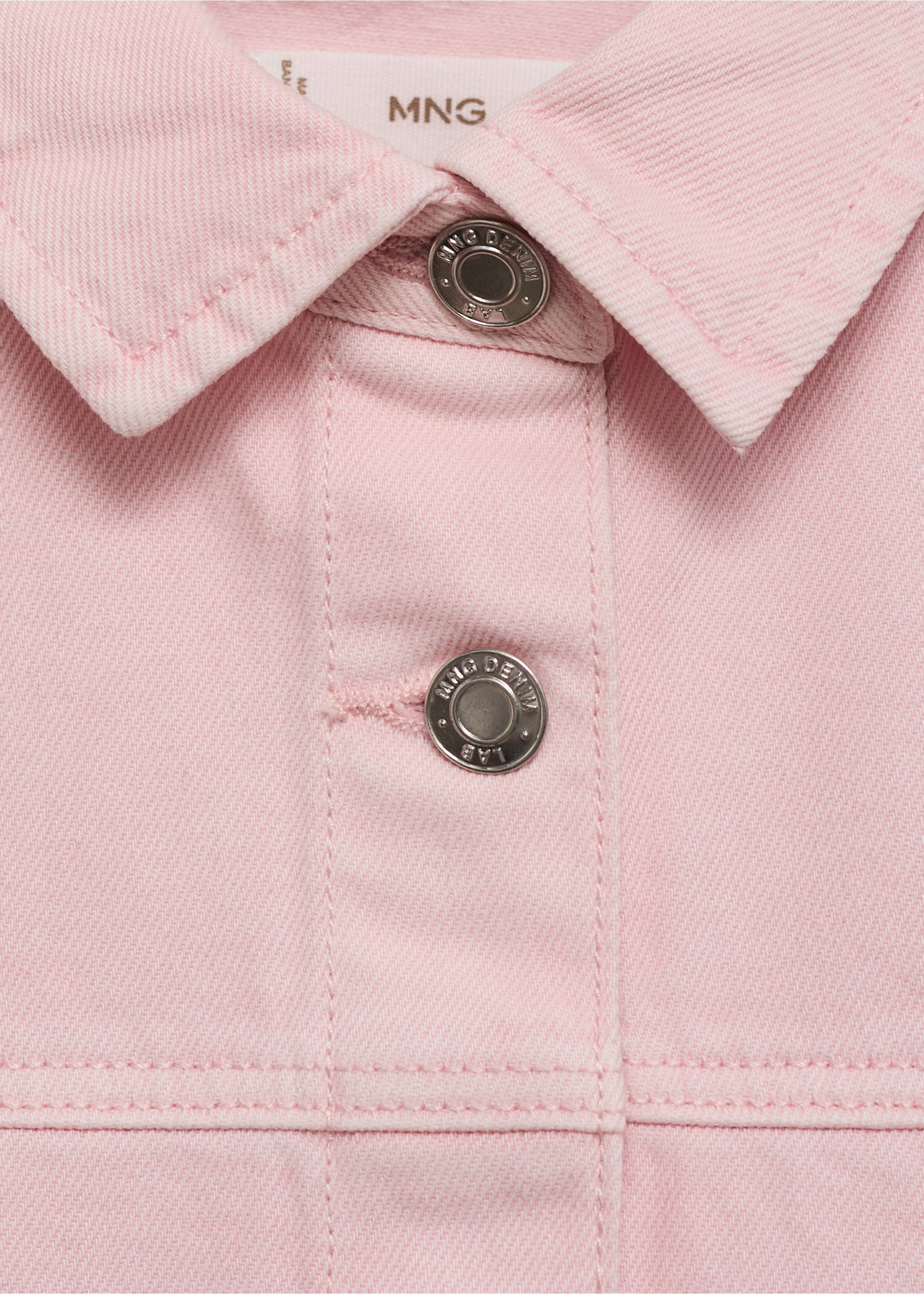 Jeansjacke mit Tasche - Detail des Artikels 8, Rosa. Ref: 87026346-00.