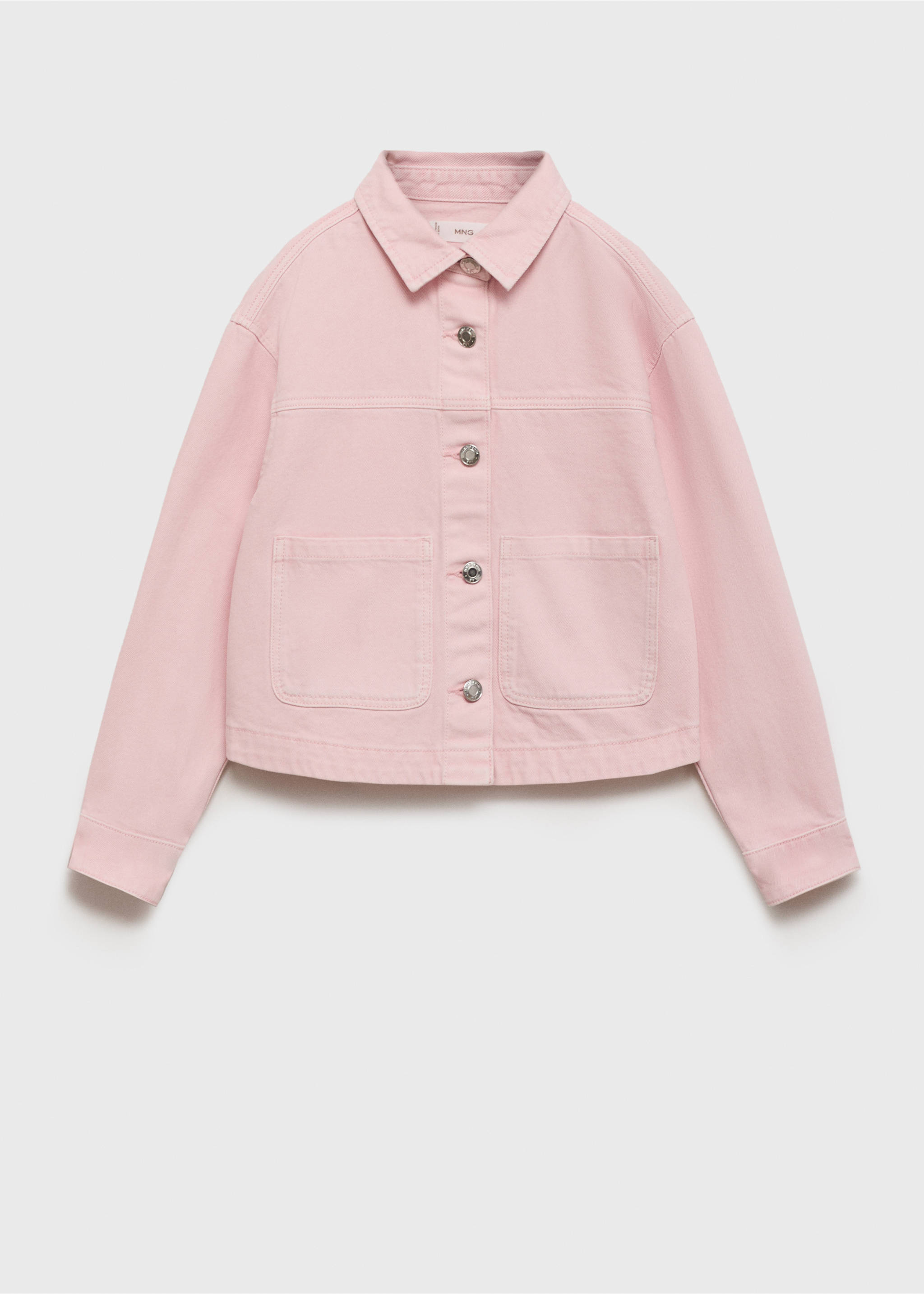 Denim jacket with pockets - Article without model, Pink. Ref: 87026346-00.
