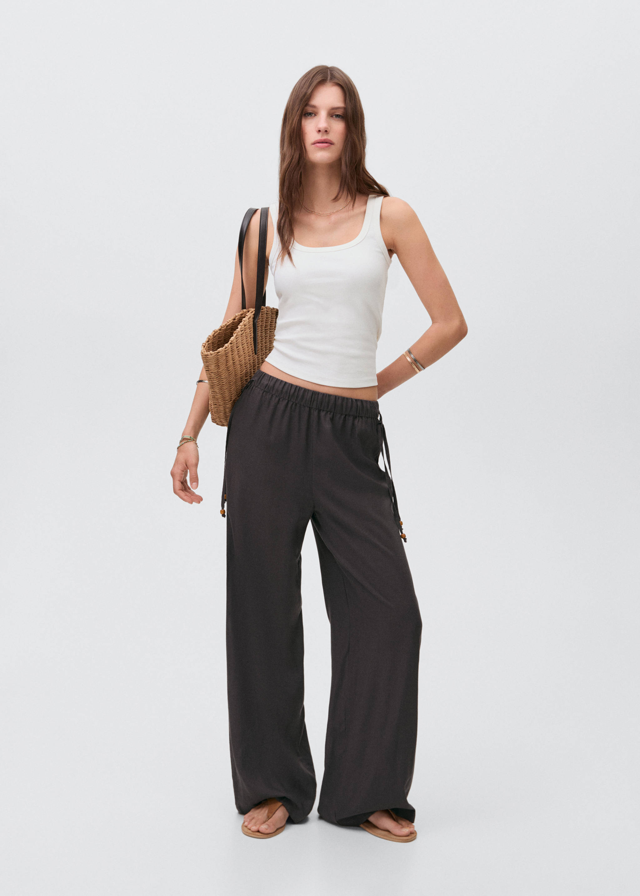 Long linen pants - General plane