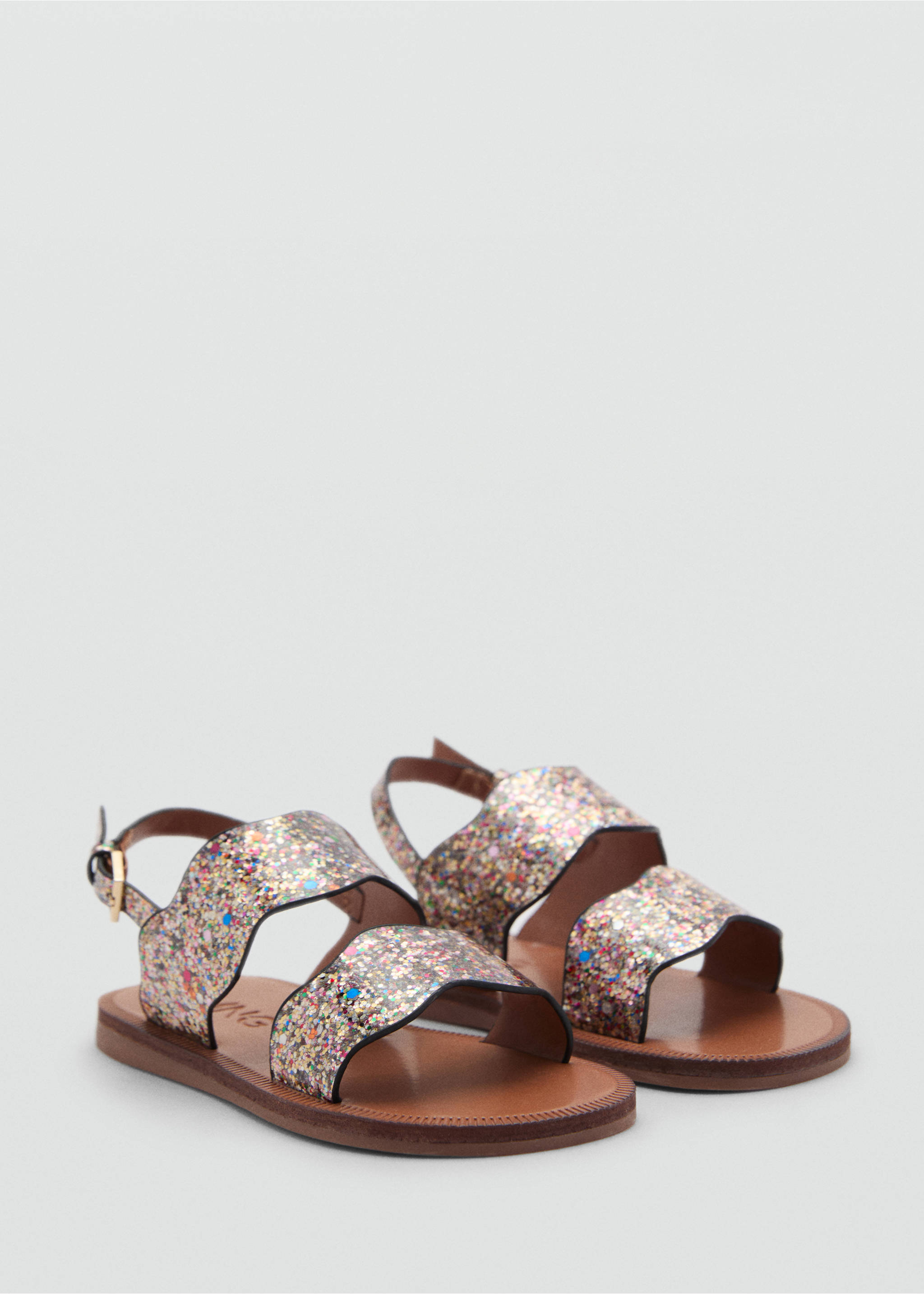 Sandals with glitter strap - Medium plane, Light/Pastel Purple. Ref: 87026361-00.