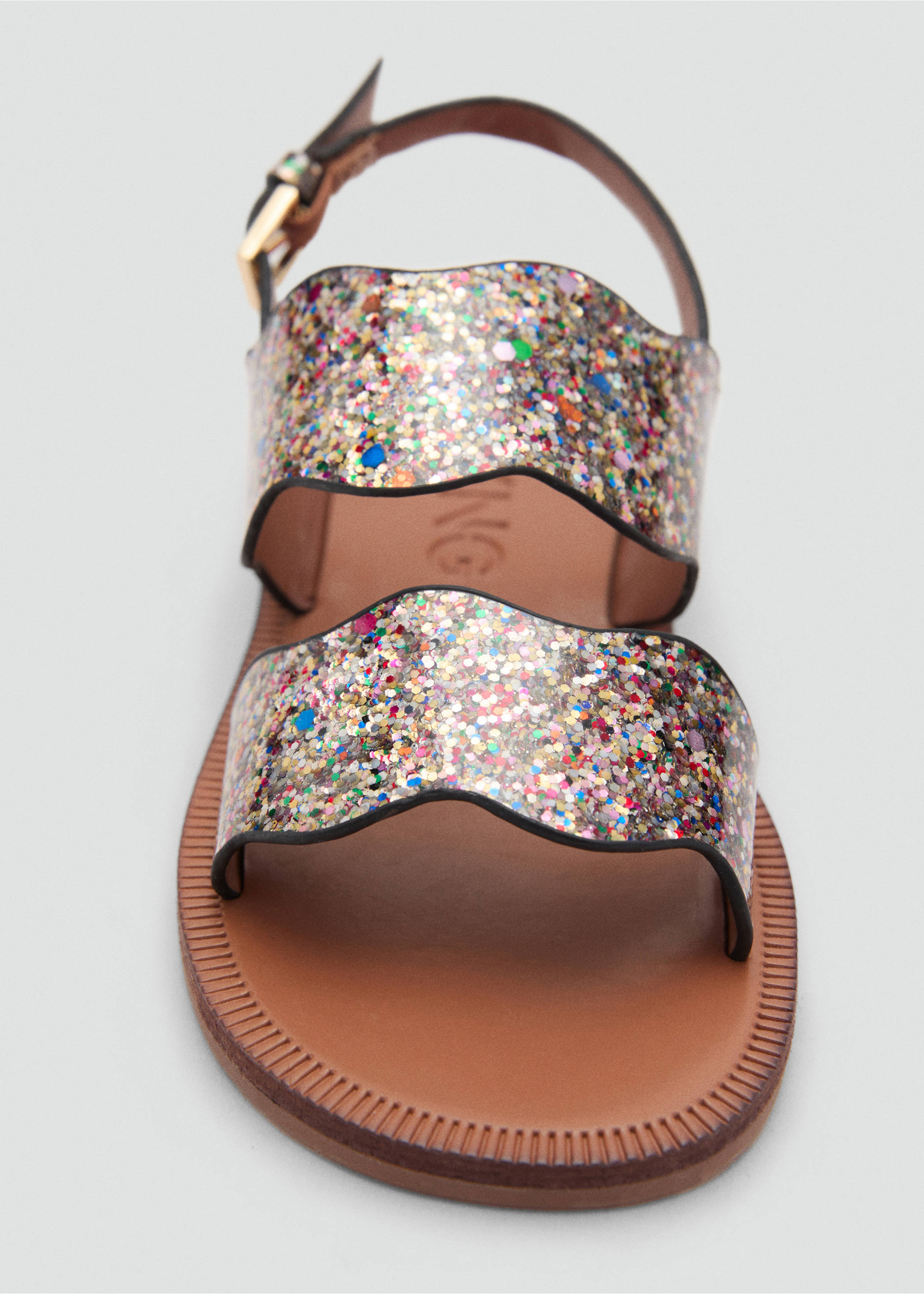 Sandals with glitter strap - Details of the article 1, Light/Pastel Purple. Ref: 87026361-00.