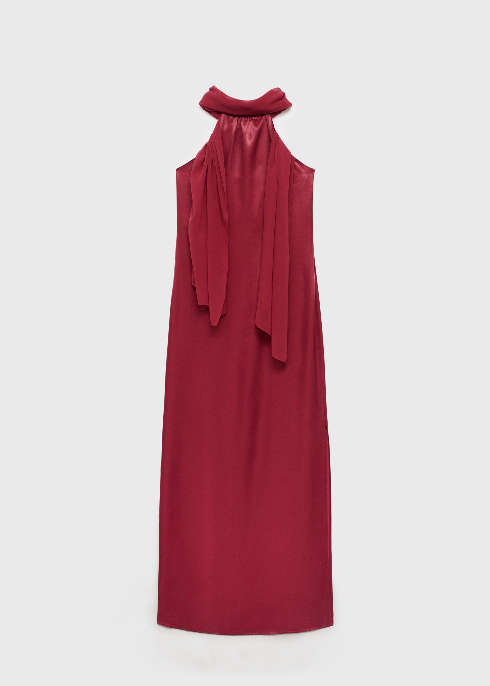 Satin halter neck dress - Article without model