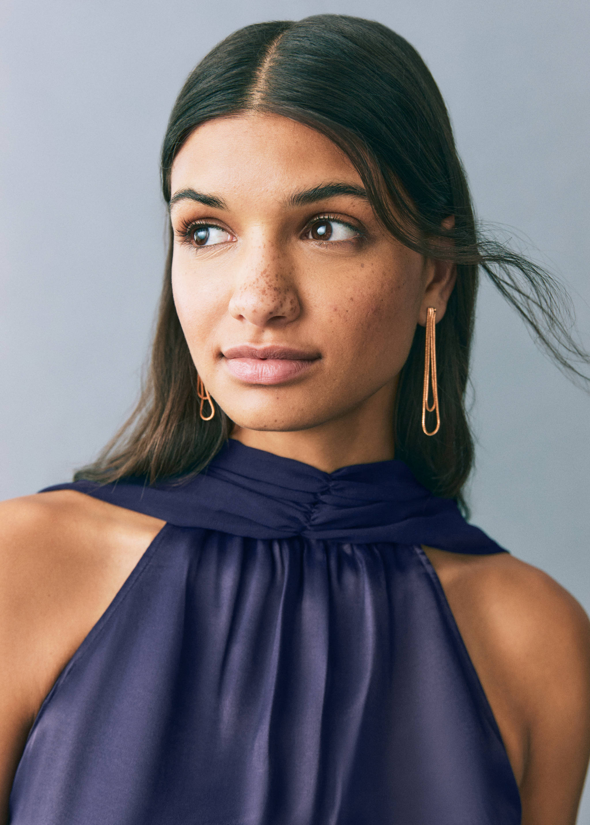 Vestit setinat coll halter - Detall de l'article 1