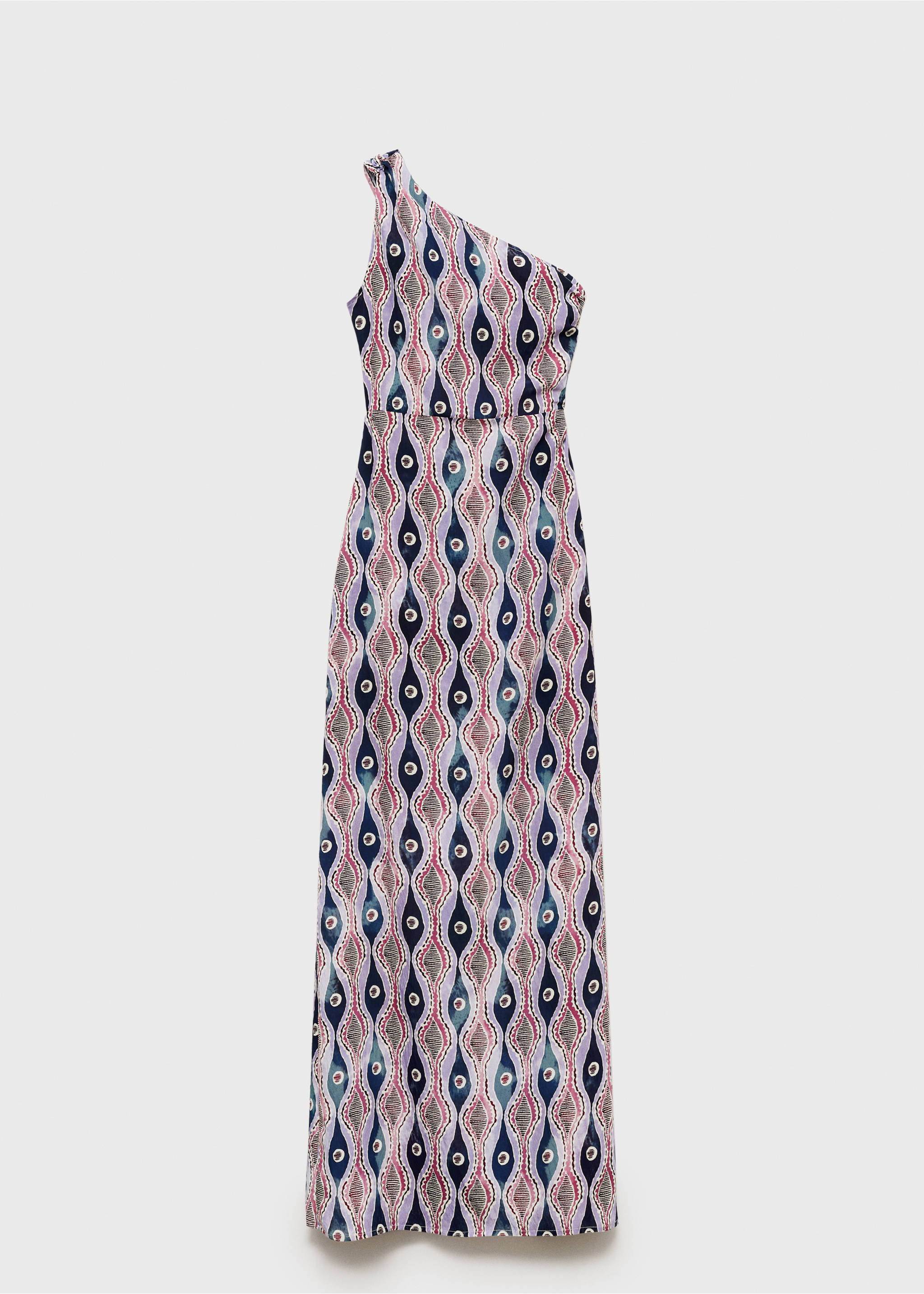 Vestido asimétrico estampado - Artículo sin modelo, Lila. Ref: 87026366-00.
