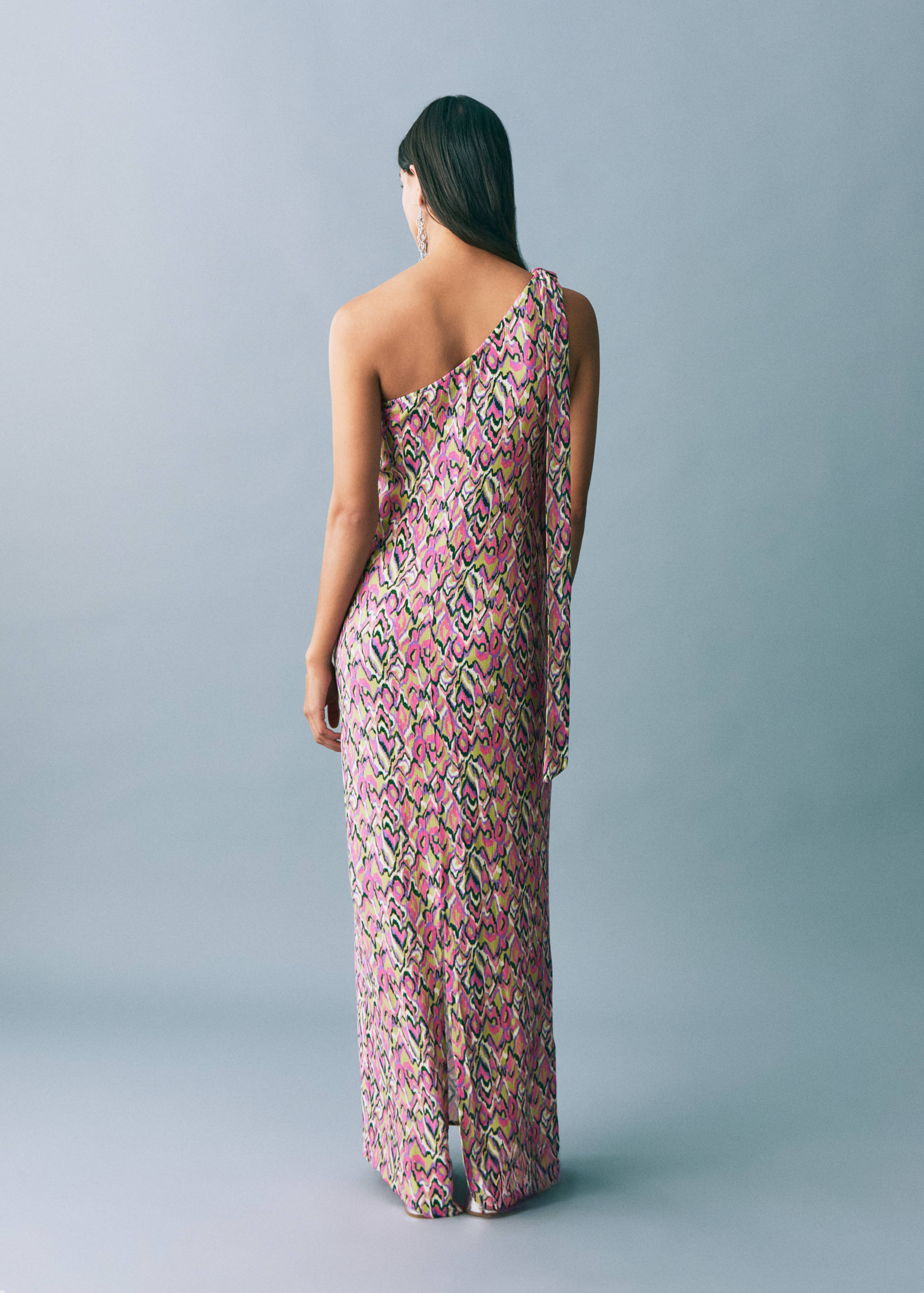 Robe imprimée à nœud - Verso de l’article