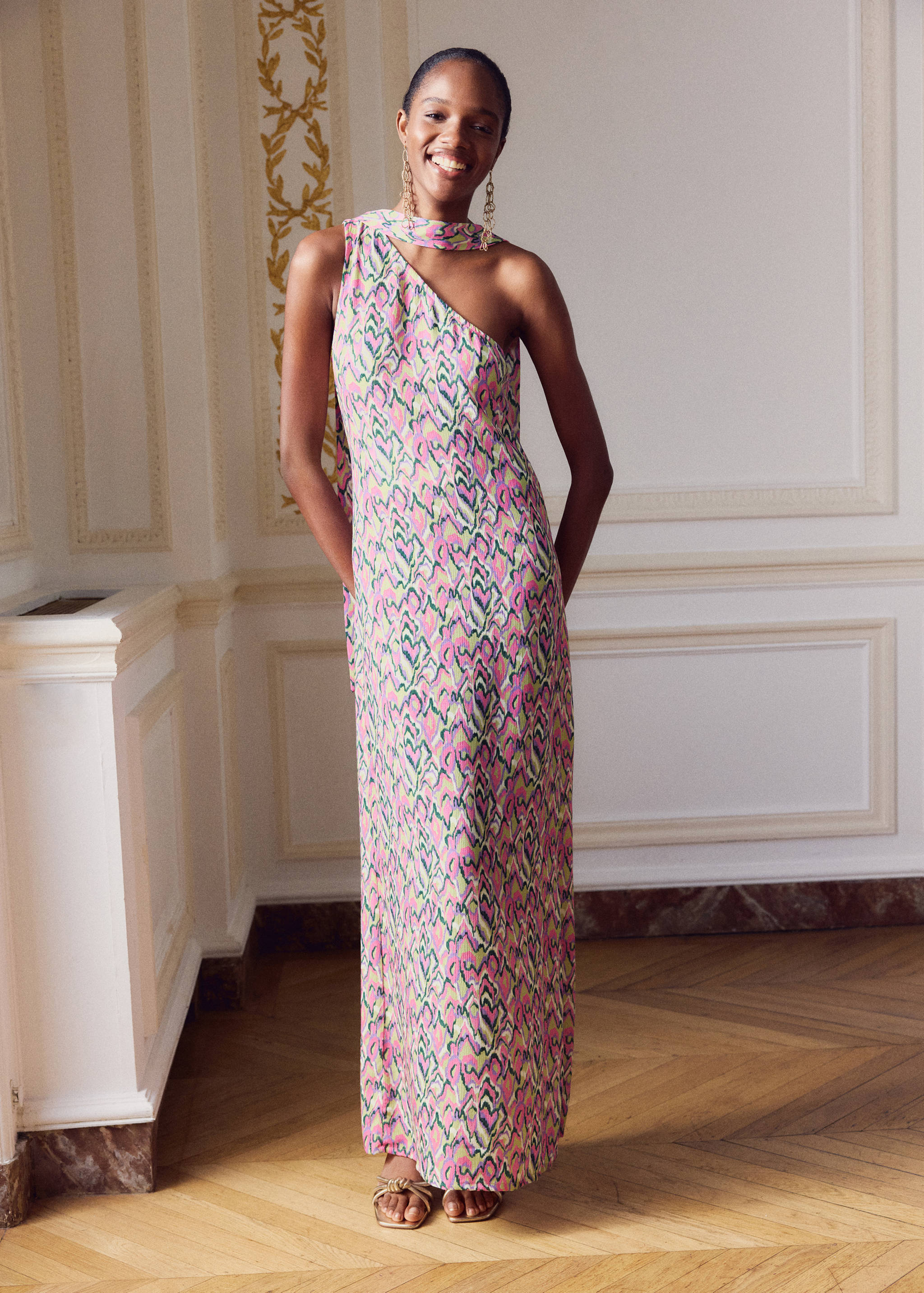 Robe imprimée à nœud - Détail de l'article 5