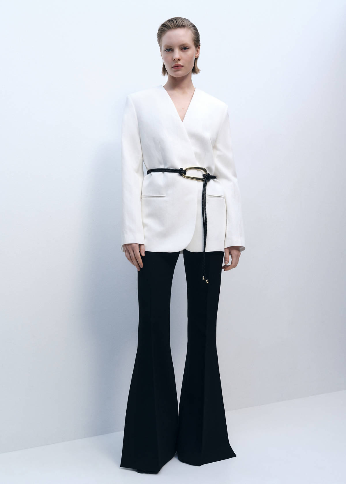 Lyocell and linen-blend jacket
