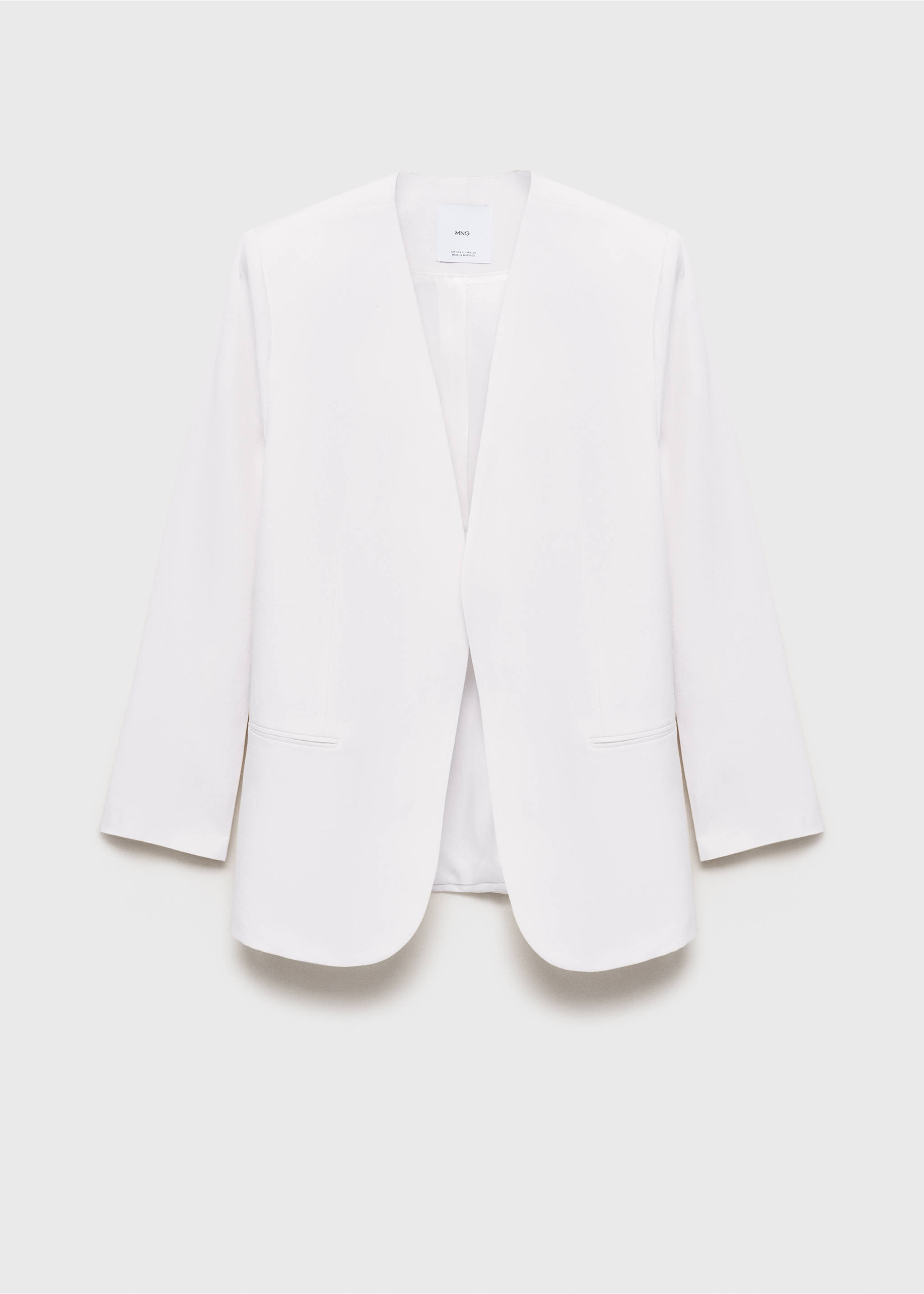 Blazer en mélange de lyocell et de lin - Article sans modèle, Écru. Ref: 87026375-00.