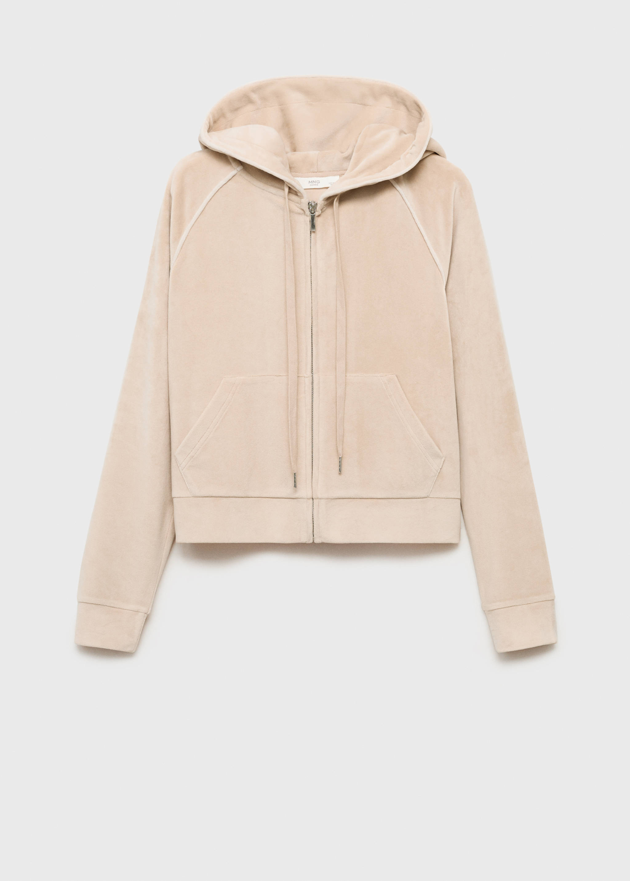 Velour sweatshirt with soft touch - Article without model