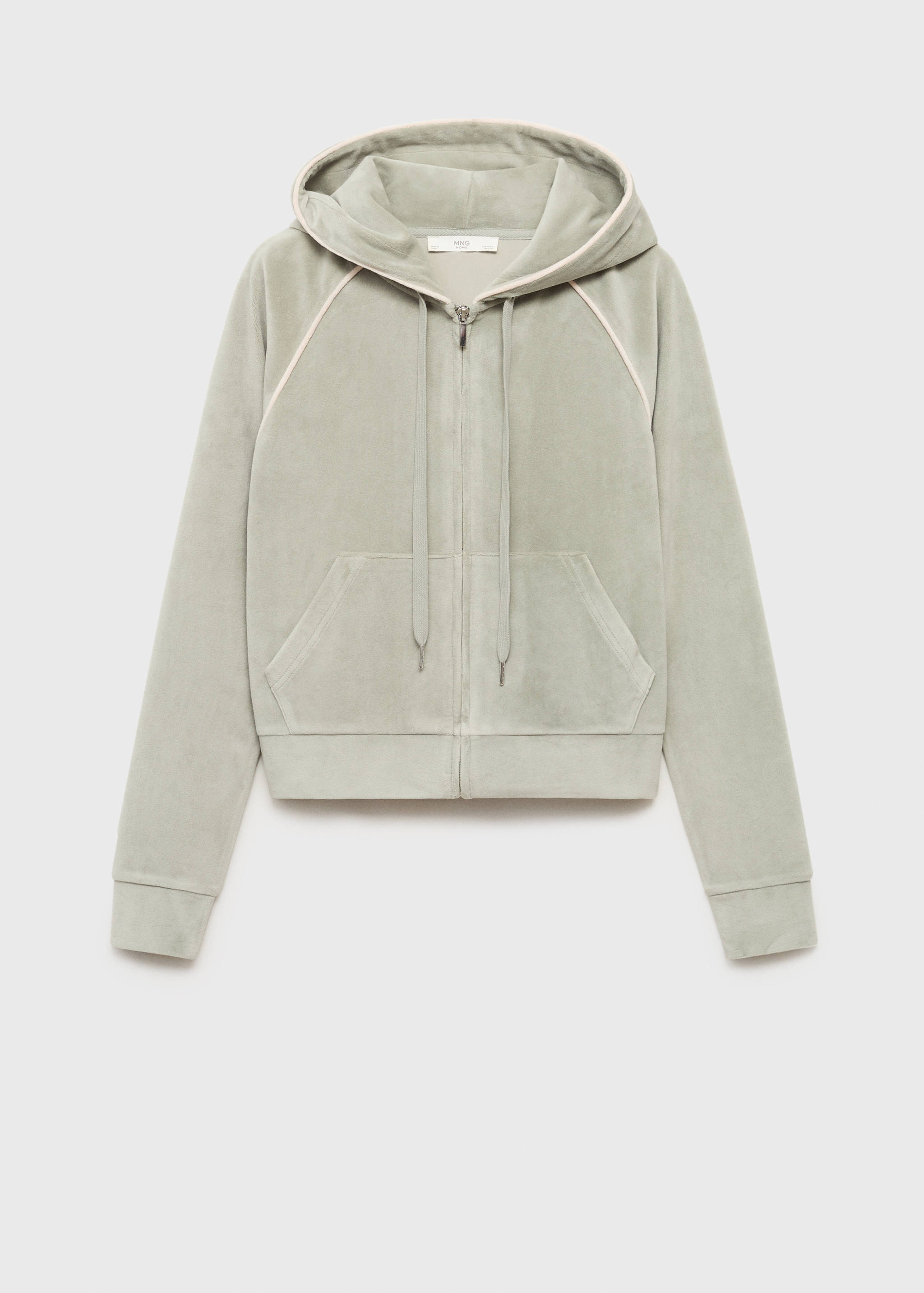 Velour sweatshirt with soft touch - Article without model