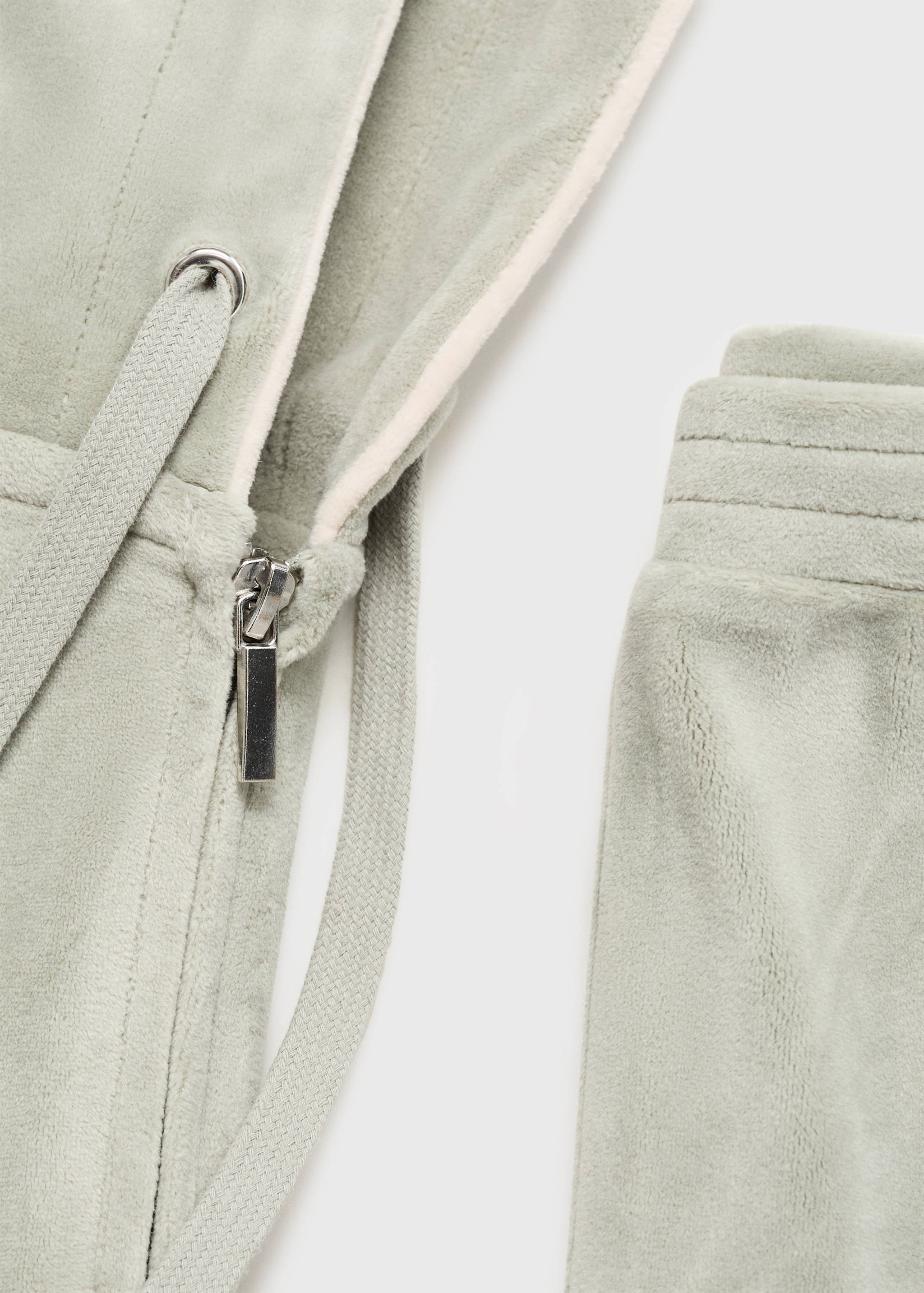 Velour sweatshirt with soft touch - Details of the article 0