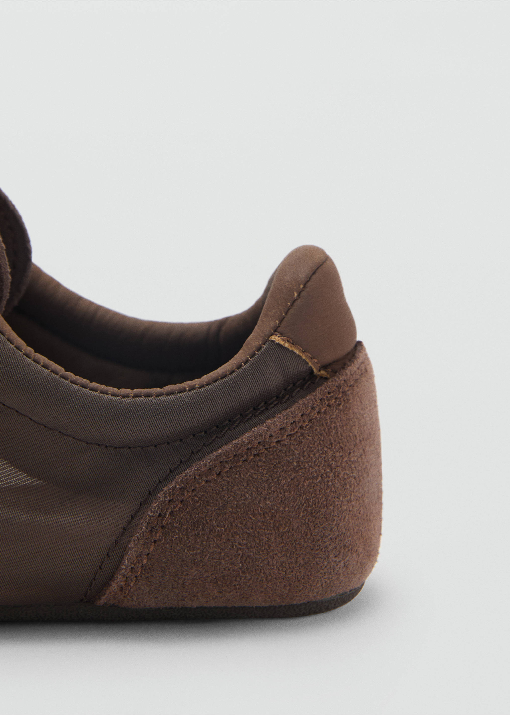 Lace-up suede sneakers - Details of the article 1, Chocolate. Ref: 87026711-00.