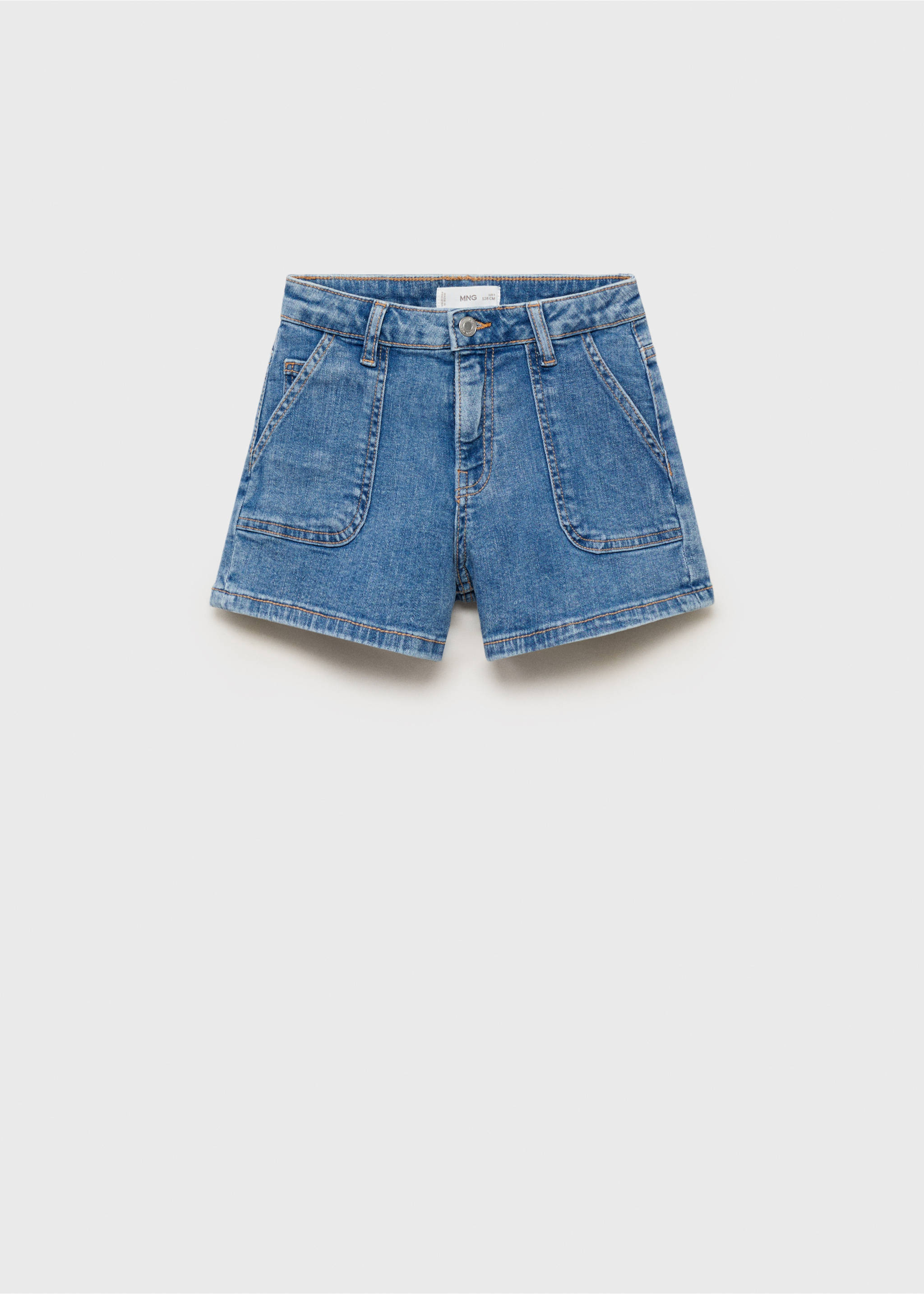 Gerade Jeans-Shorts - Artikel ohne Model, Mittelblau. Ref: 87026712-00.