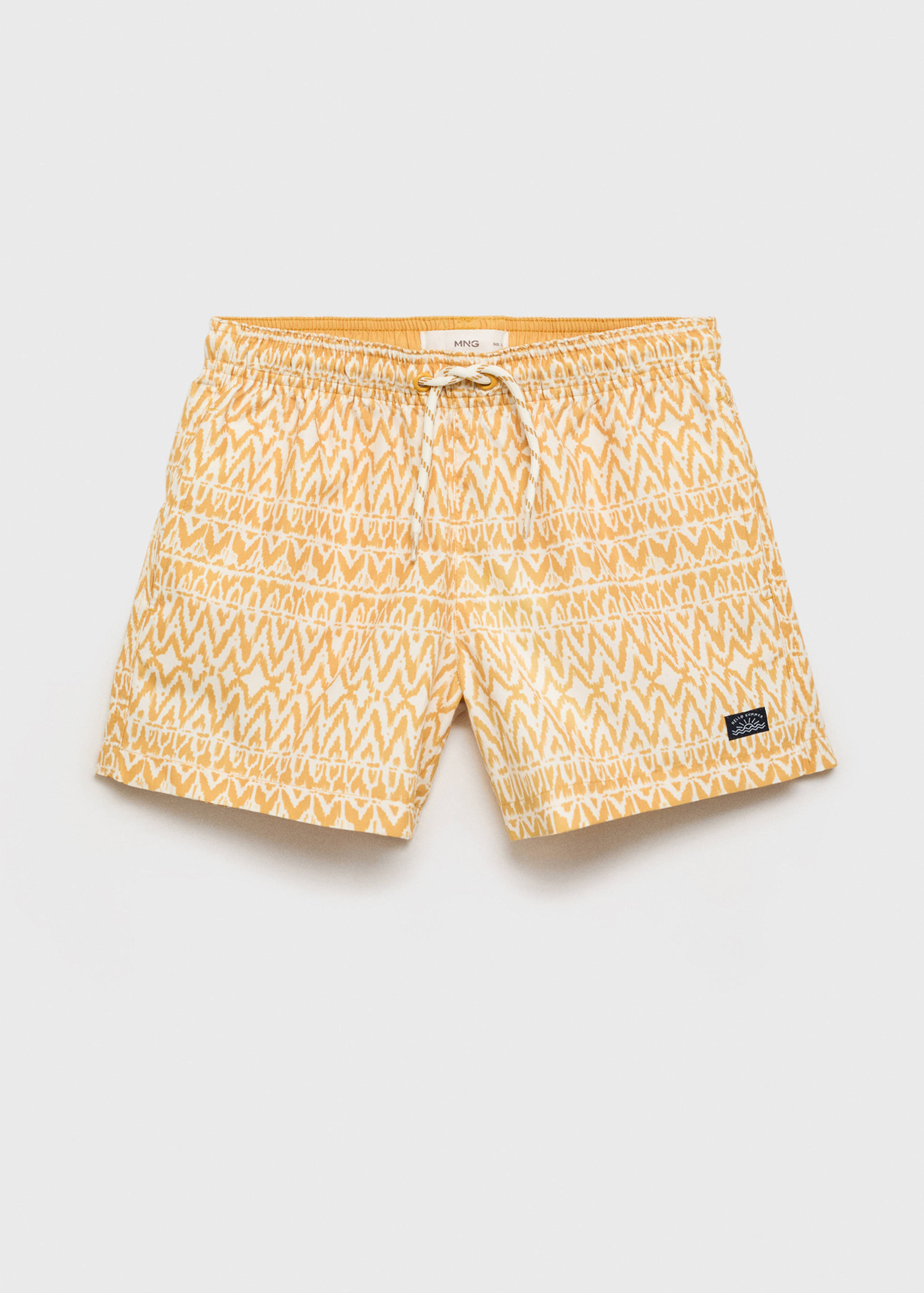 Printed swimsuit with drawstring - Details of the article 2