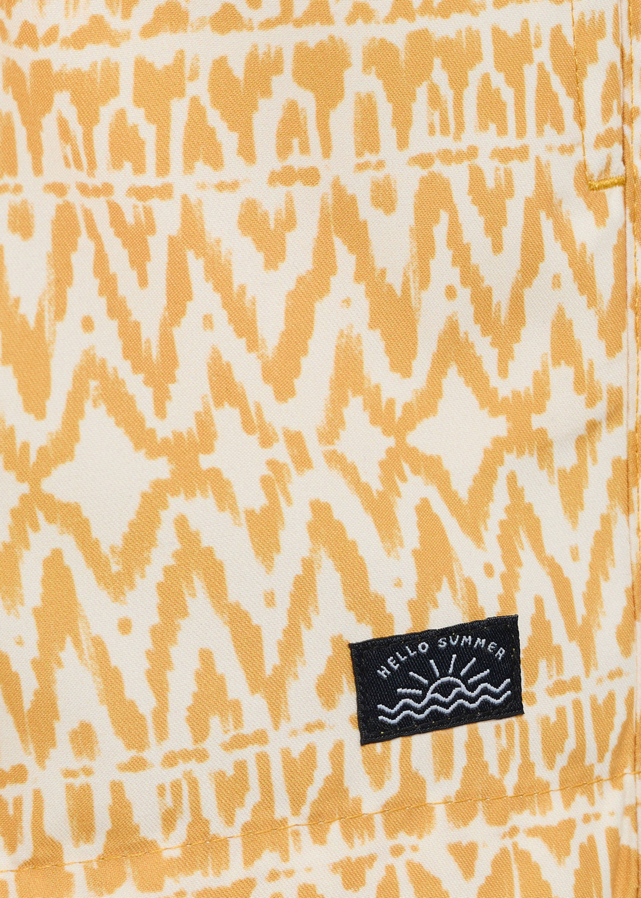 Printed swimsuit with drawstring - Details of the article 0