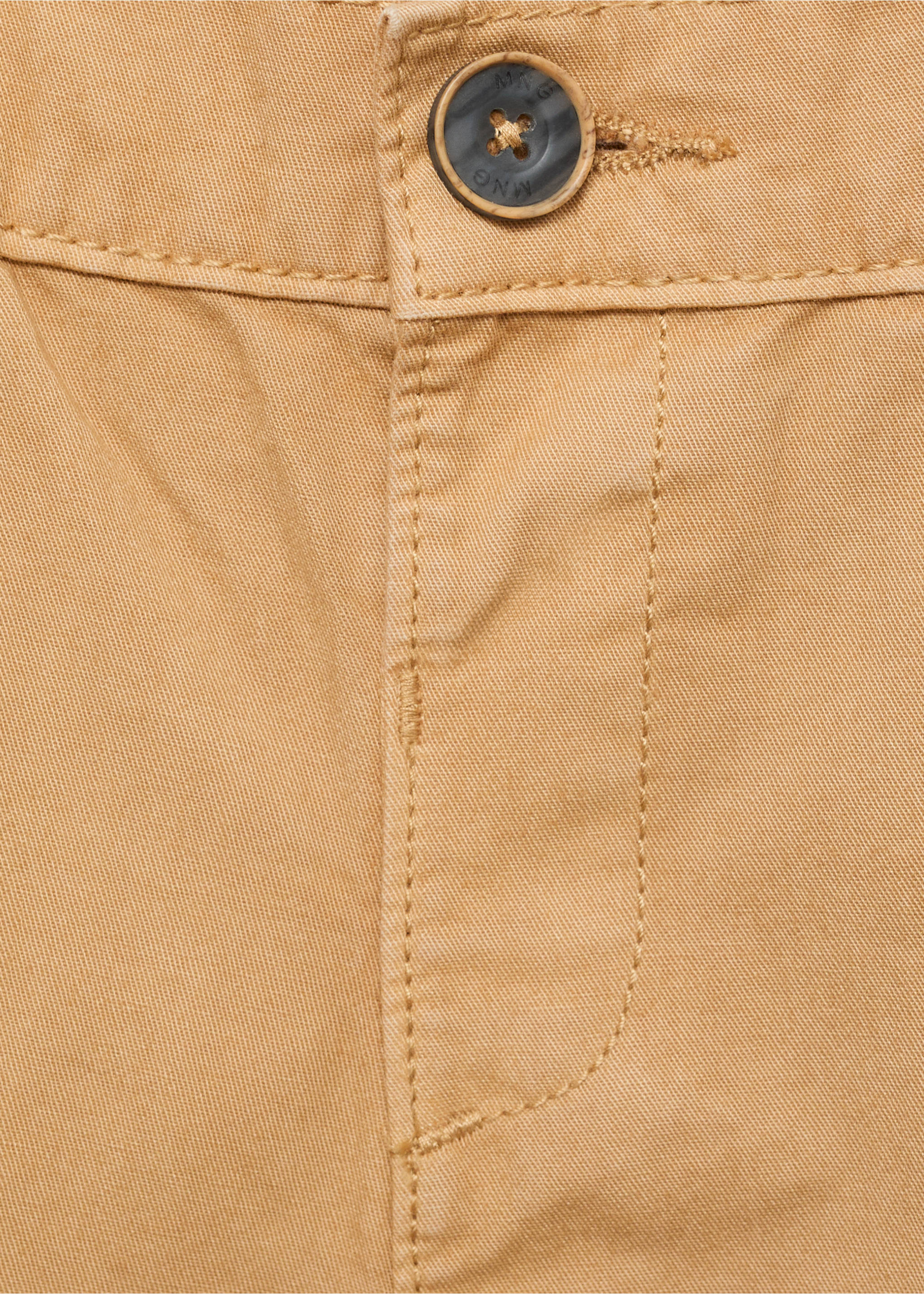 Cotton Bermuda shorts - Details of the article 8, Mustard. Ref: 87026715-00.