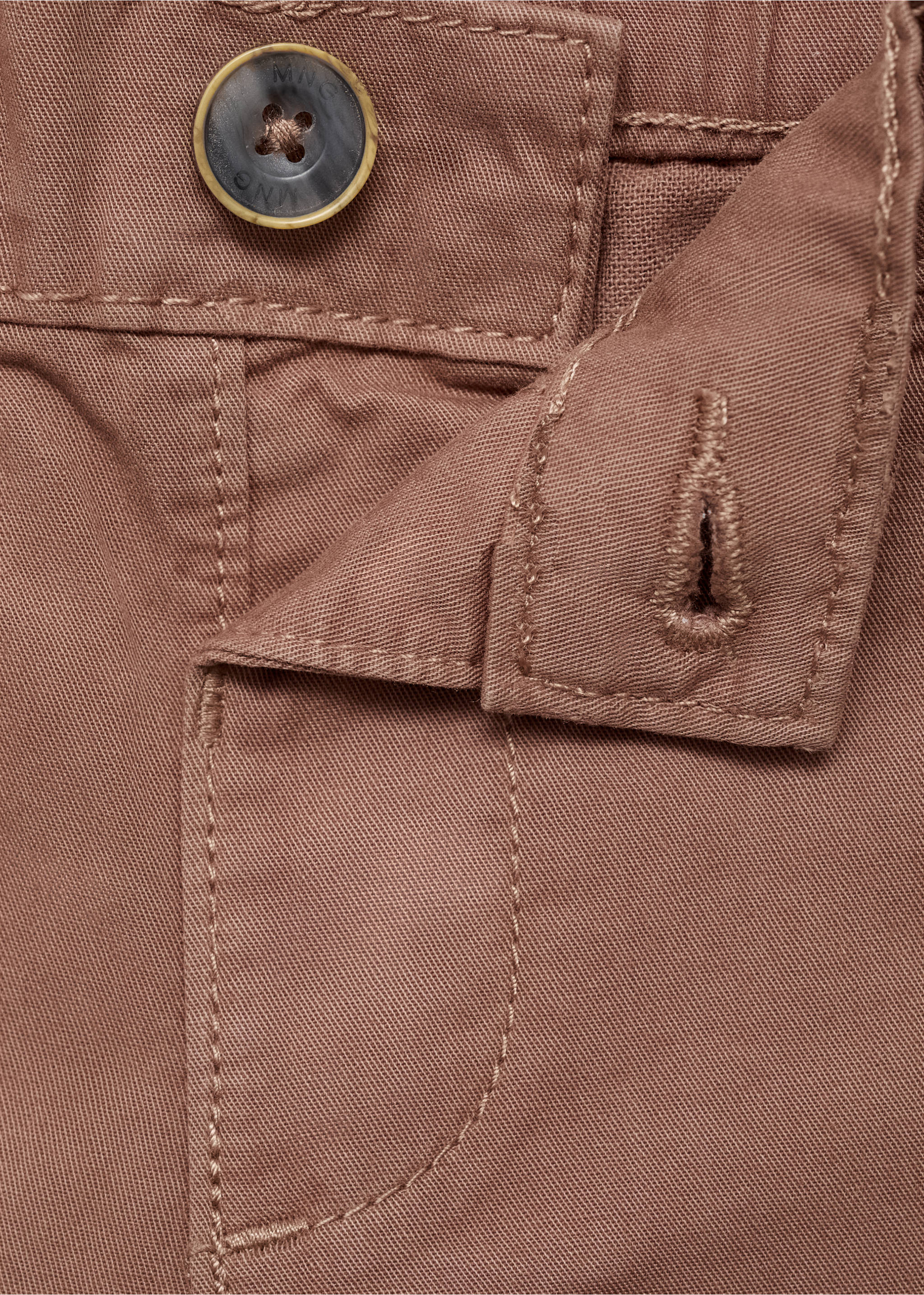 Cotton Bermuda shorts - Details of the article 8, Burnt Orange. Ref: 87026715-00.