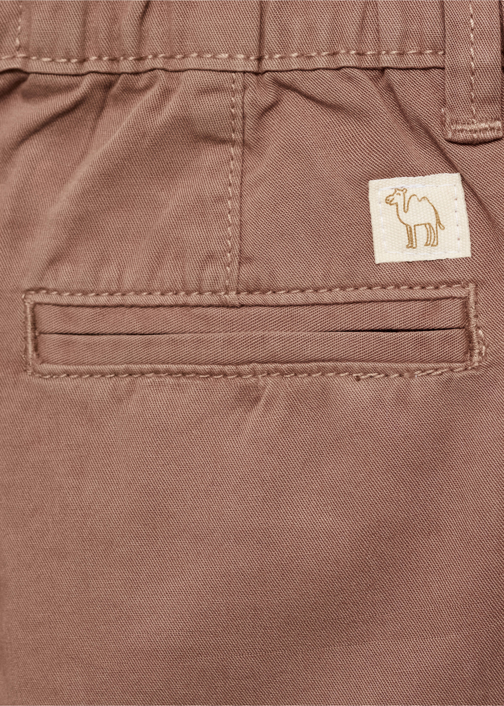 Cotton Bermuda shorts - Details of the article 0, Burnt Orange. Ref: 87026715-00.