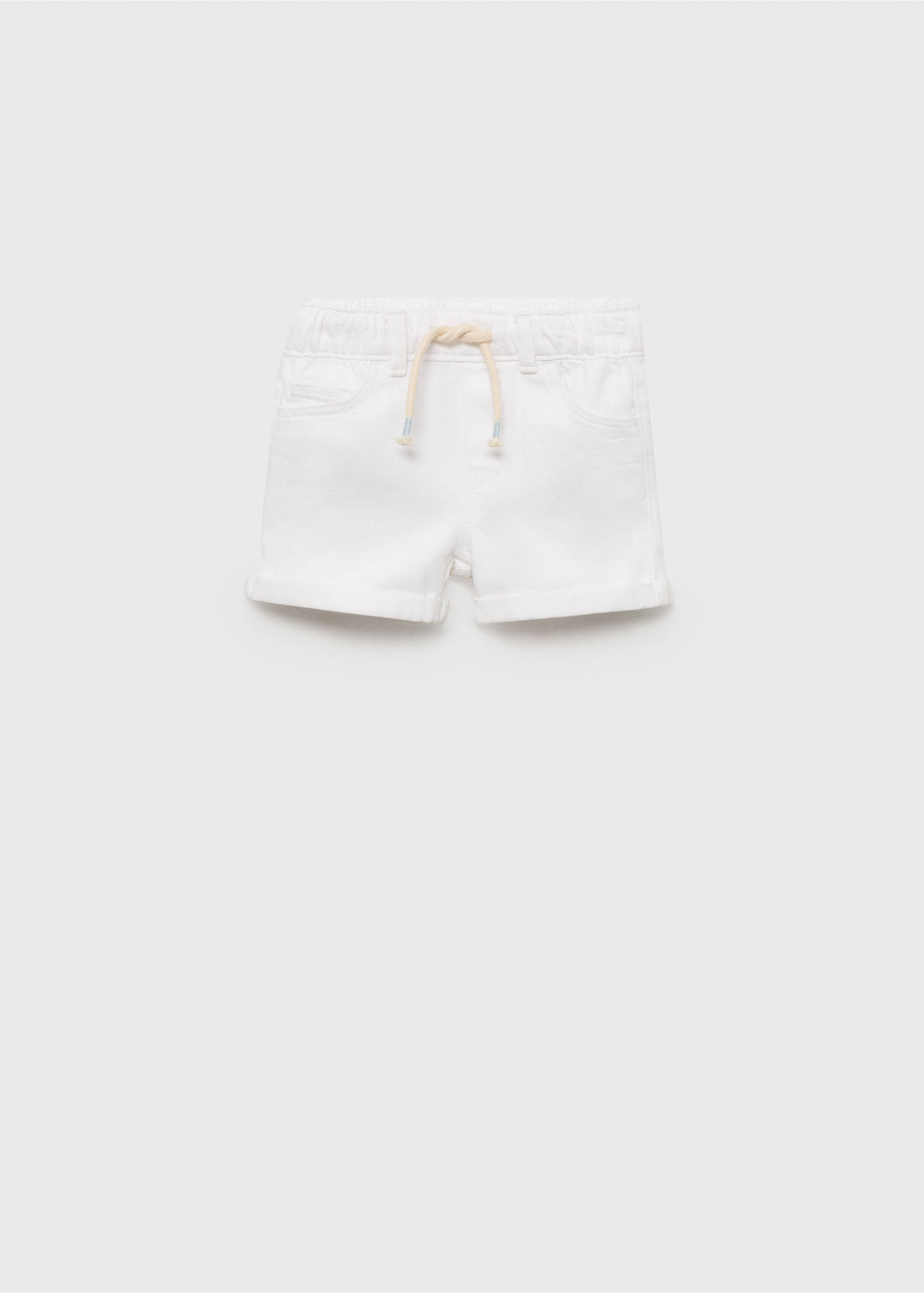 Jeans-Bermudashorts mit Kordelzug - Artikel ohne Model, Weiß. Ref: 87026716-00.