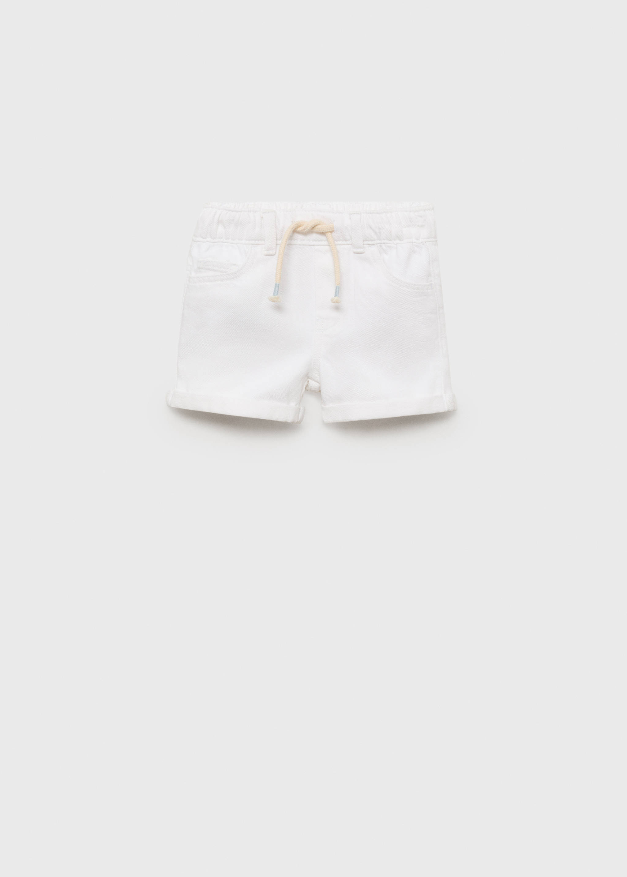 Drawstring denim Bermuda shorts - Article without model