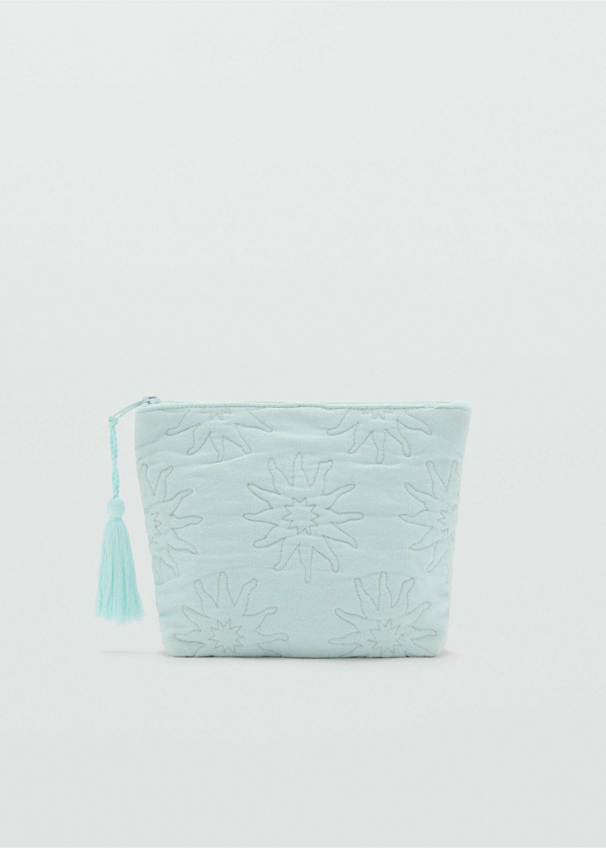 Embroidered details toiletry bag - Article without model, Aqua Green. Ref: 87026717-00.
