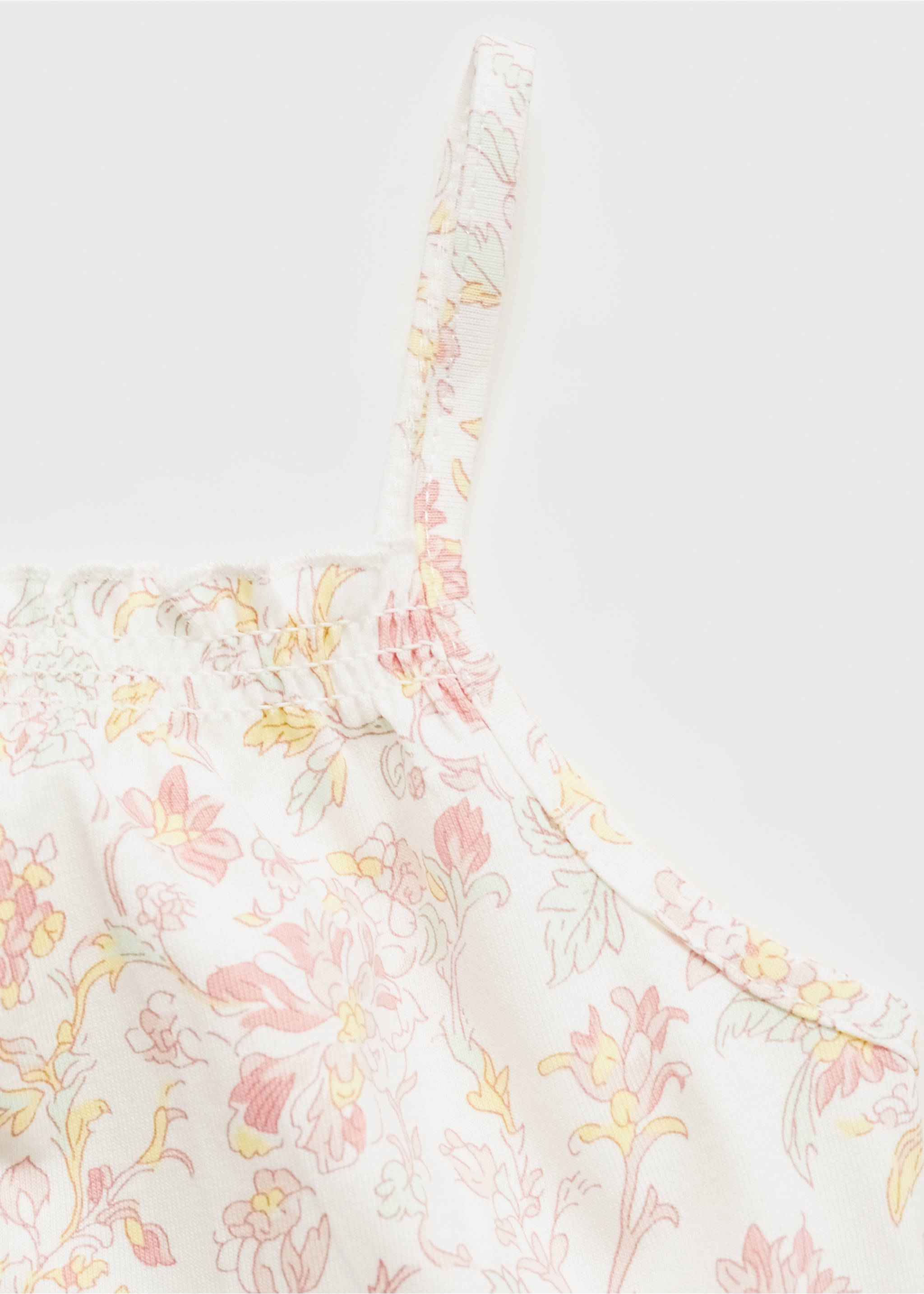 Pyjama met bloemetjesprint - Detail van het artikel 8, Roze. Ref: 87026718-00.