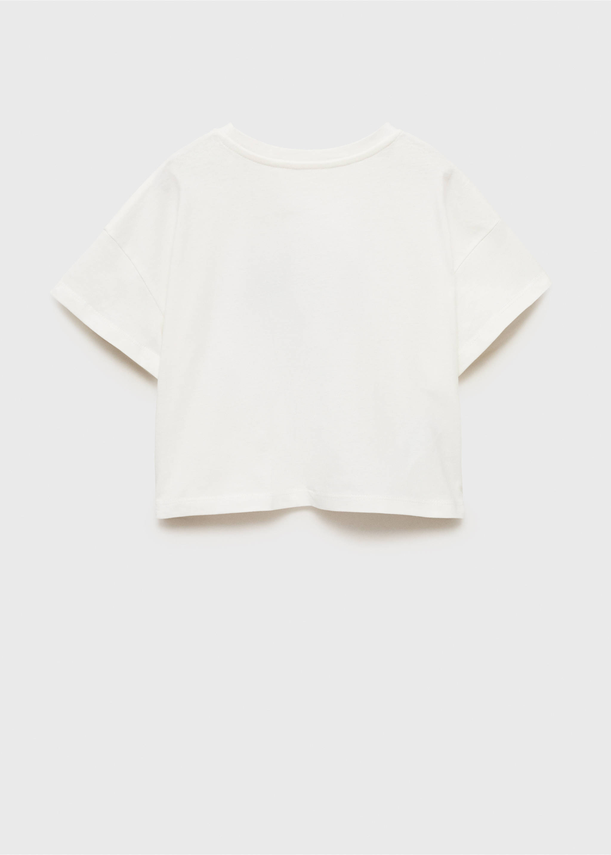Printed cropped t-shirt - Reverse of the article, Off White. Ref: 87026722-00.