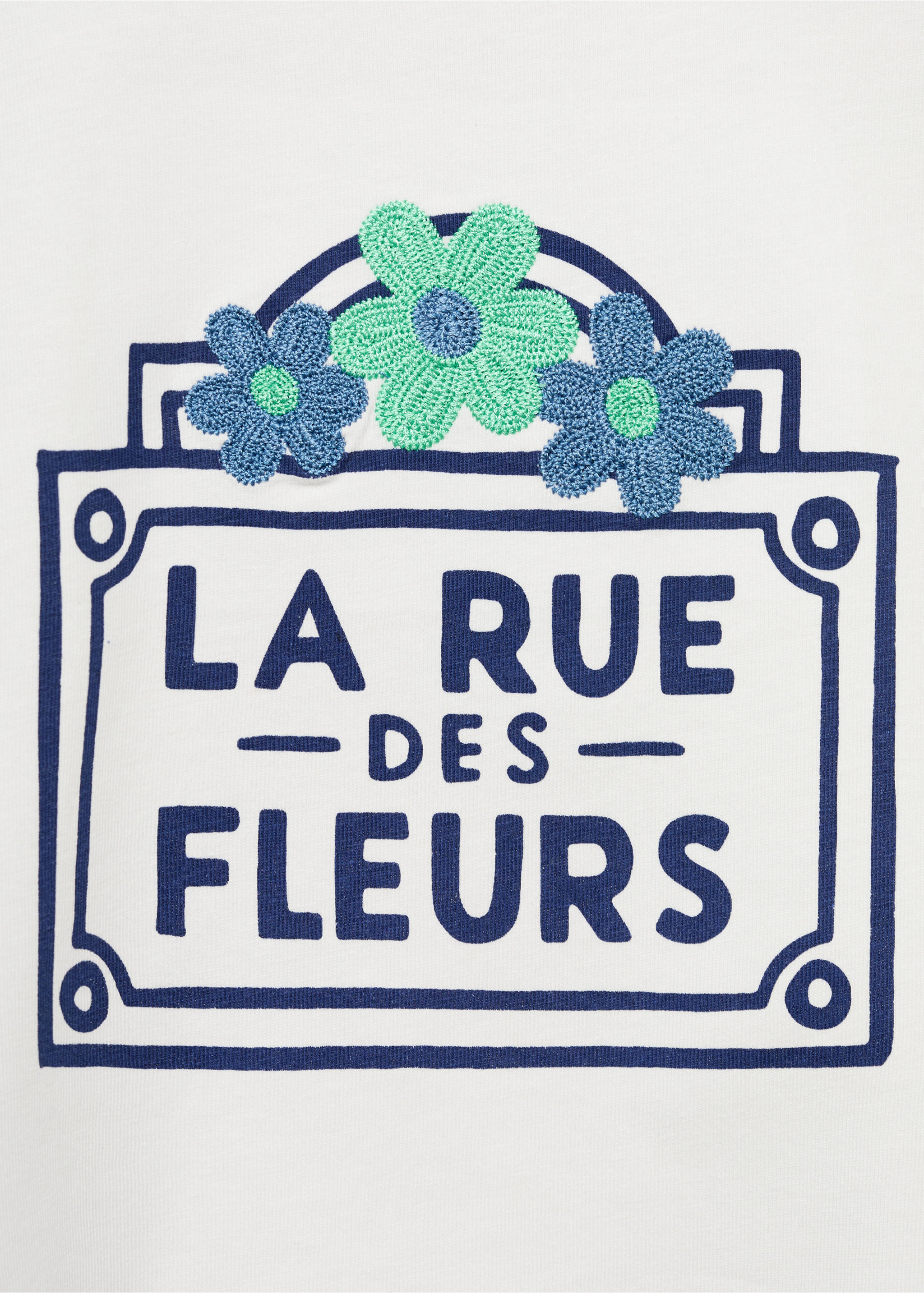 Printed cropped t-shirt - Details of the article 8, Off White. Ref: 87026722-00.