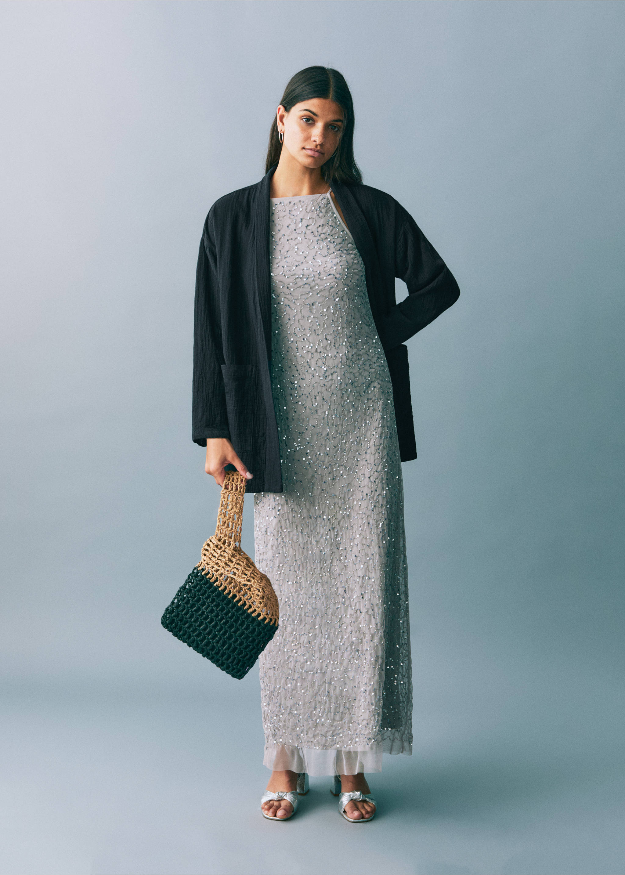 Handtasche im Häkel-Style - Detail des Artikels 5, Schwarz. Ref: 87026726-00.